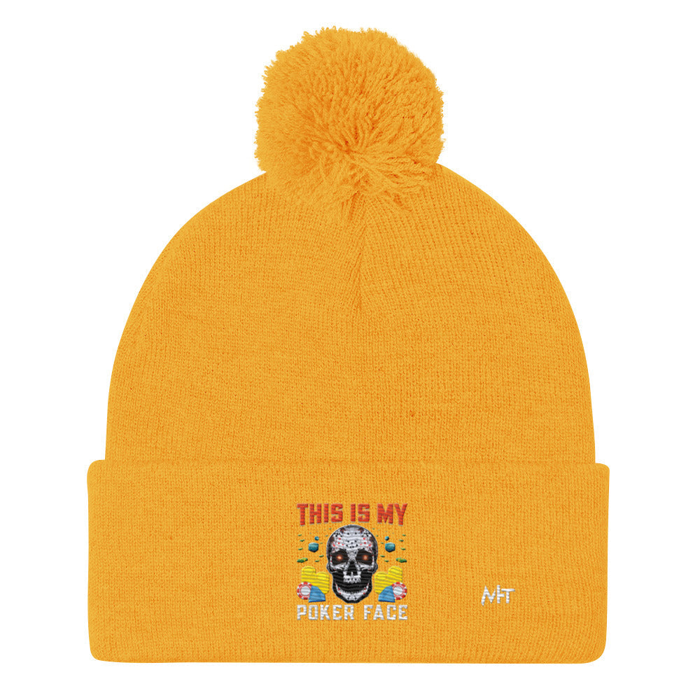 This is My Poker Face - Pom-Pom Beanie by DarkByteGear