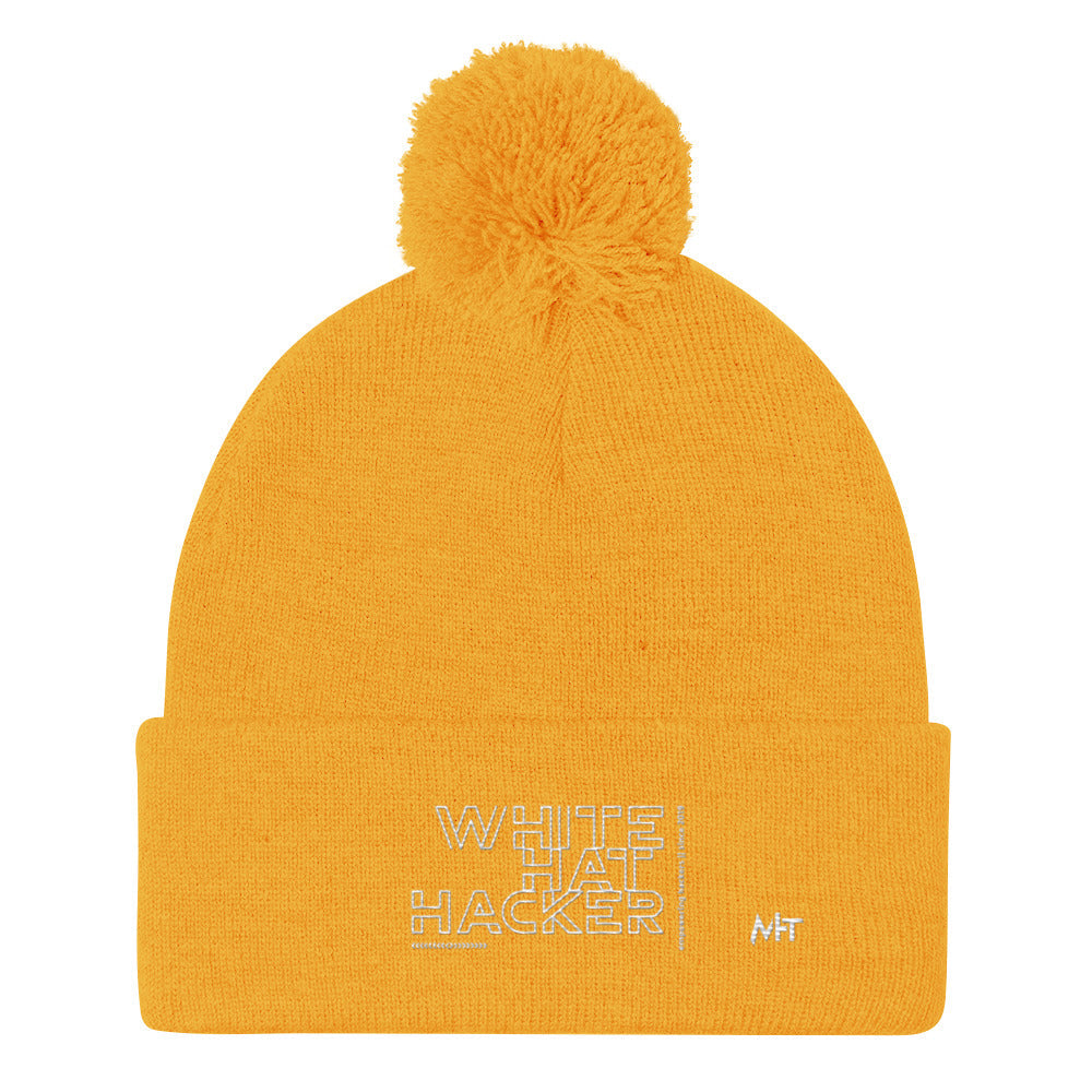White Hat Hacker - Pom-Pom Beanie by DarkByteGear