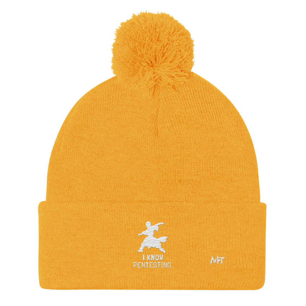 I Know Pentesting - Pom-Pom Beanie by DarkByteGear