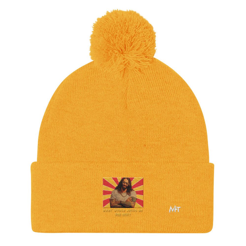 What would Jesus do for 0day v1 - Pom-Pom Beanie by DarkByteGear