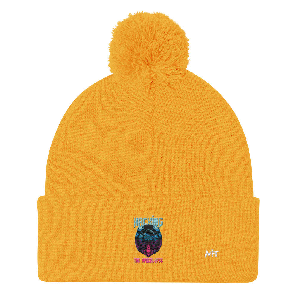 Hacking the apocalypse V2 - Pom-Pom Beanie by DarkByteGear