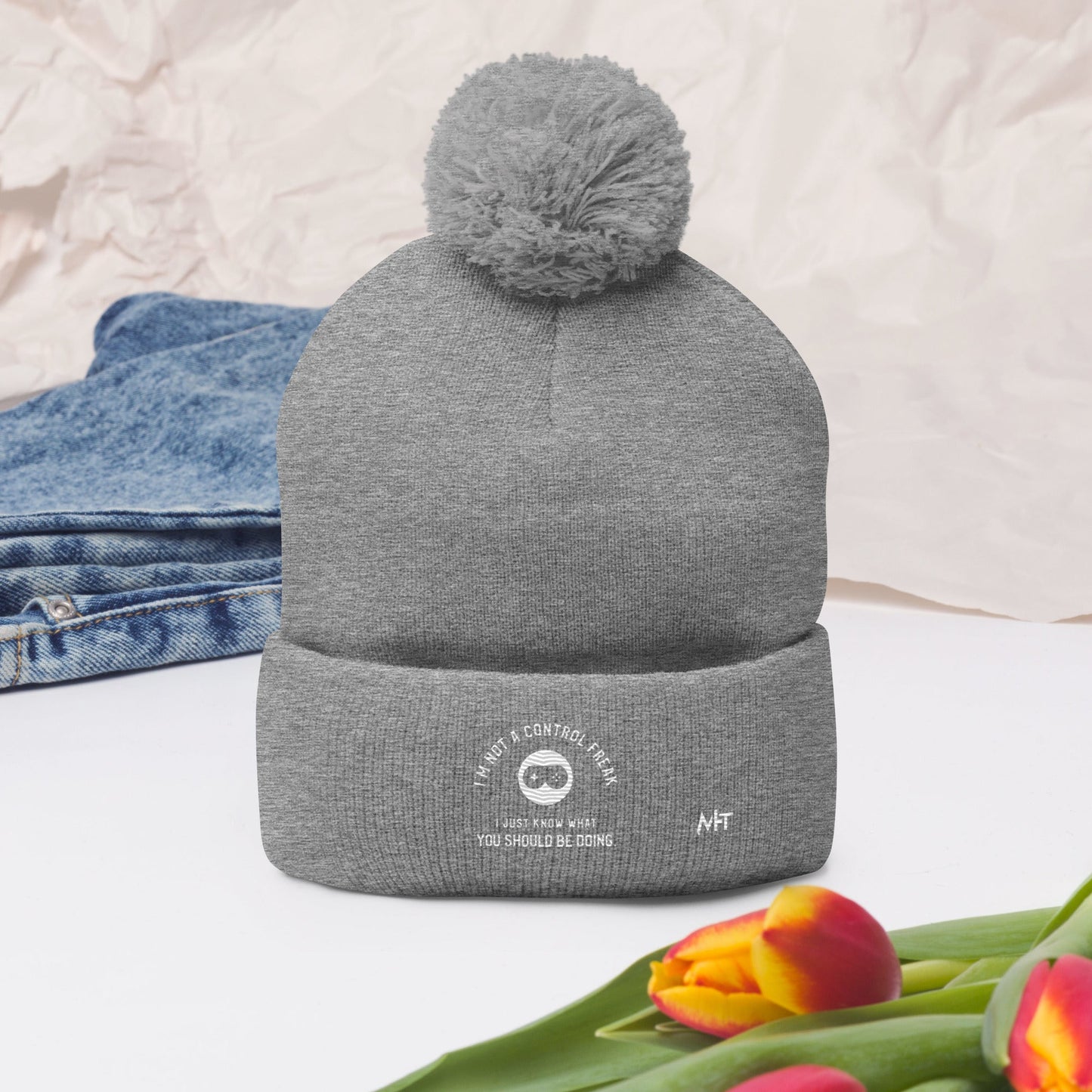 I am not a Control freak, I just Know what you should be doing - Pom-Pom Beanie by DarkByteGear