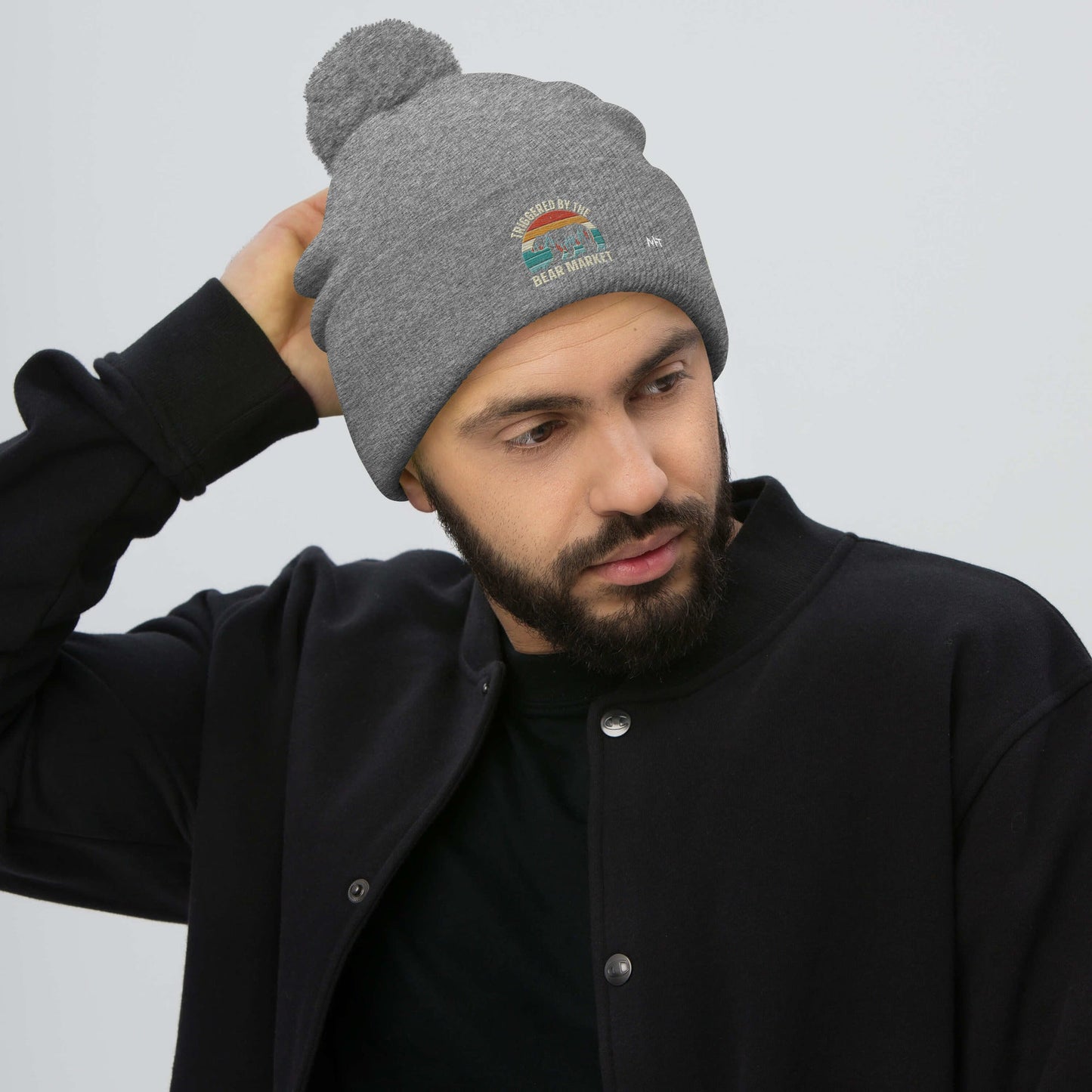 Triggered by the Bear Market - Pom-Pom Beanie by DarkByteGear