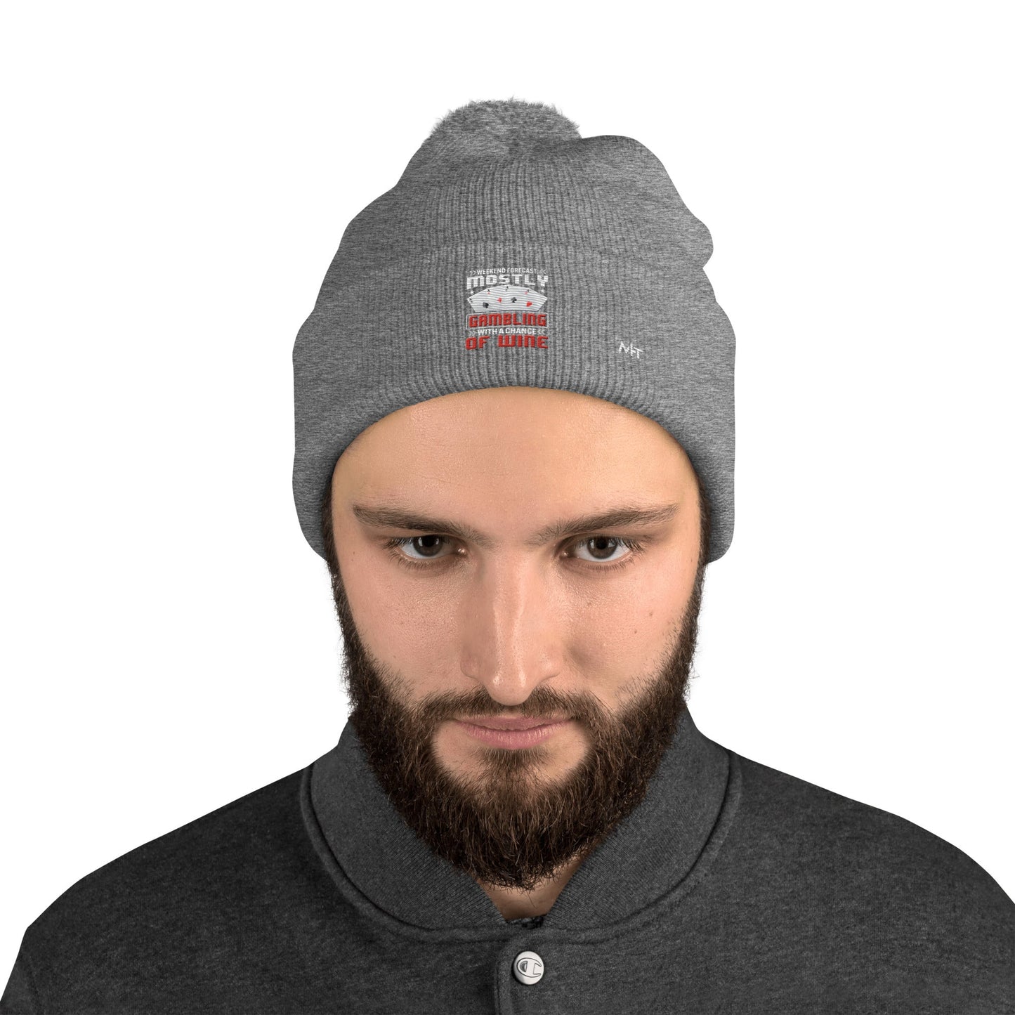 Weekend Forecast Mostly Gambling With a Chance of Wine - Pom-Pom Beanie by DarkByteGear