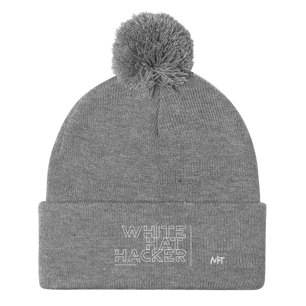 White Hat Hacker - Pom-Pom Beanie by DarkByteGear