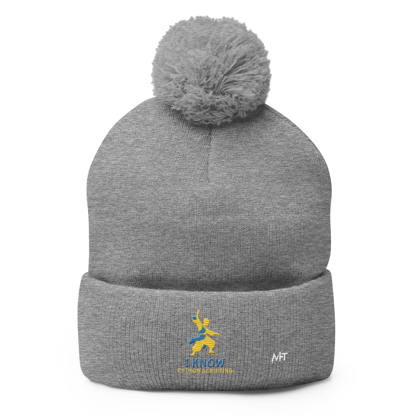 I Know Python Scripting - Pom-Pom Beanie by DarkByteGear