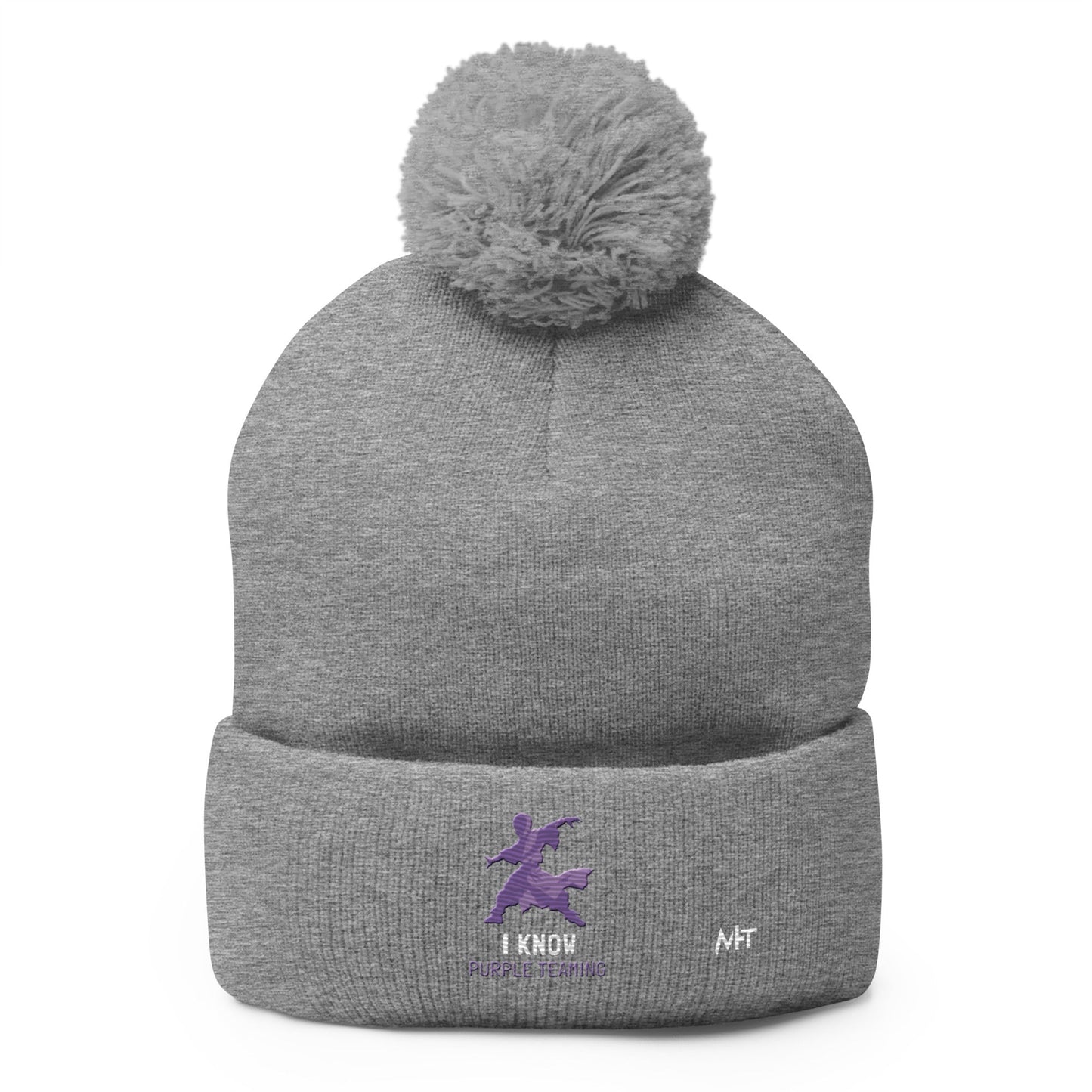 I Know Purple Teaming - Pom-Pom Beanie by DarkByteGear