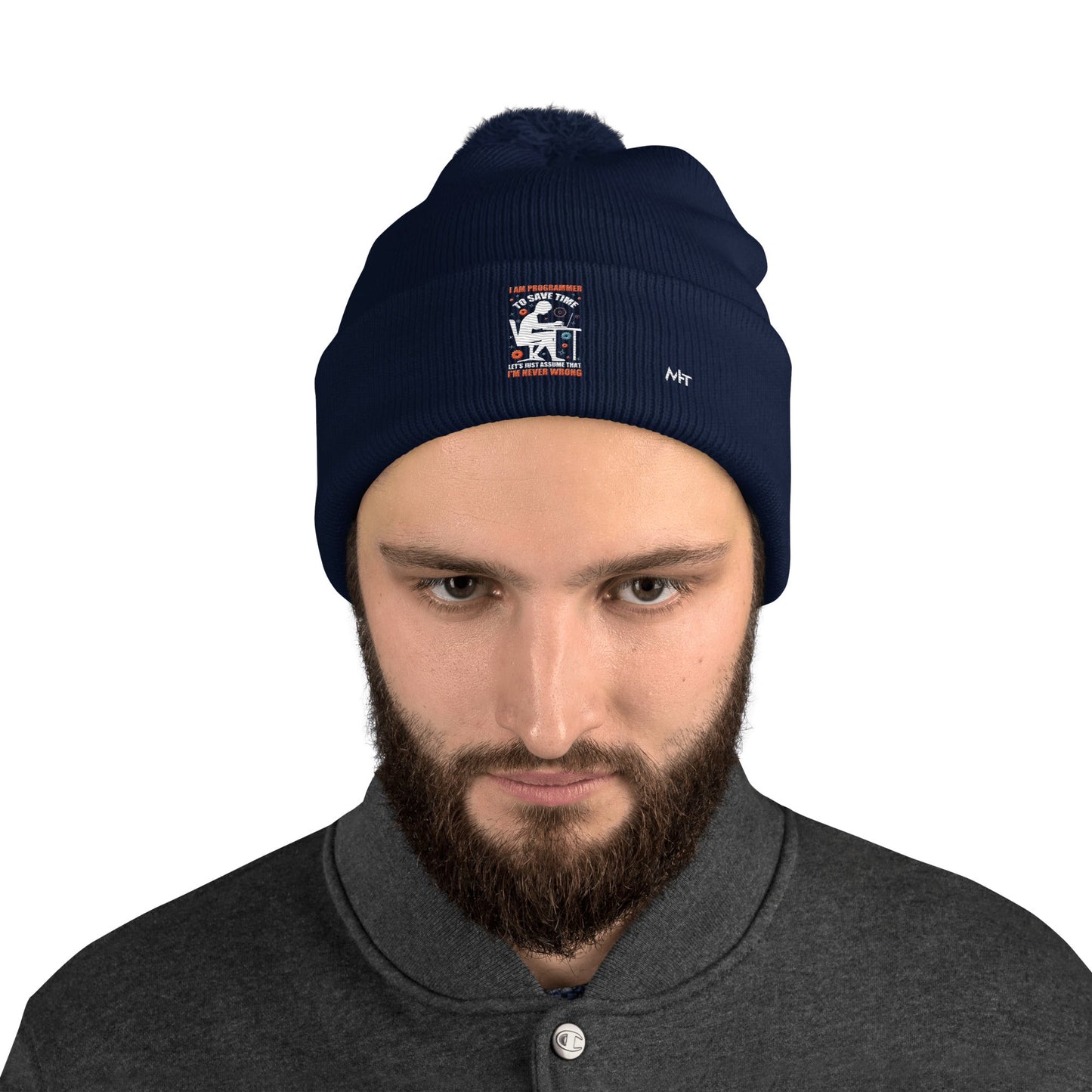 I am Programmer, to Save time, let's just Assume; I am never Wrong - Pom-Pom Beanie by DarkByteGear