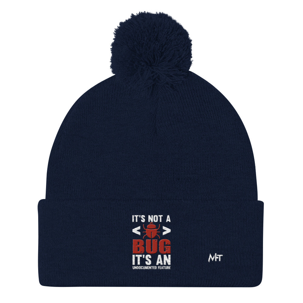 It's not a Bug; it's an Undocumented Feature - Pom-Pom Beanie by DarkByteGear