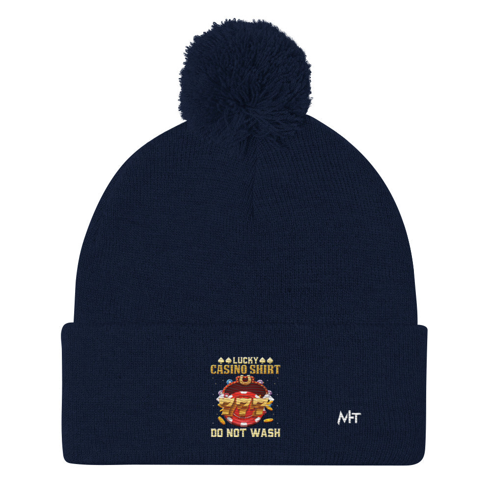 Lucky Casino Shirt Do Not Wash - Pom-Pom Beanie by DarkByteGear