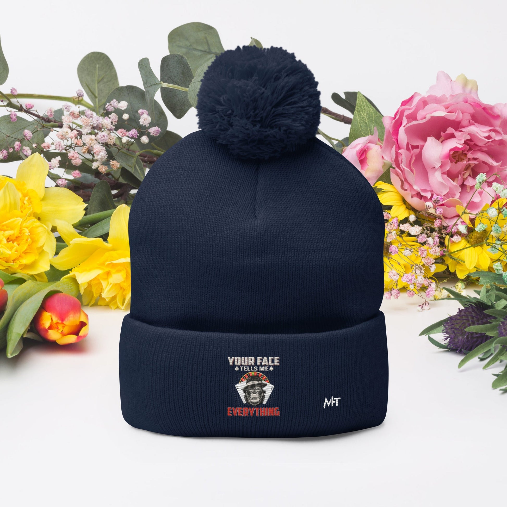 Your Face Tells me Everything - Pom-Pom Beanie by DarkByteGear