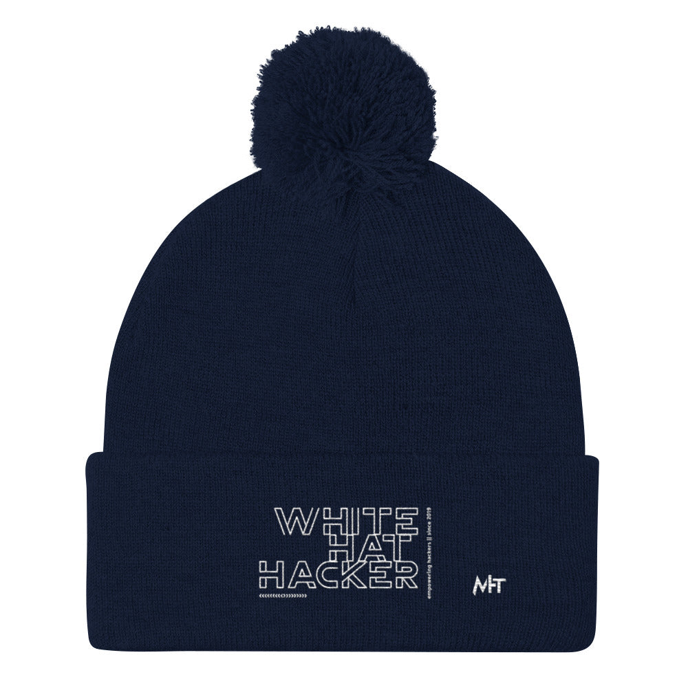 White Hat Hacker - Pom-Pom Beanie by DarkByteGear