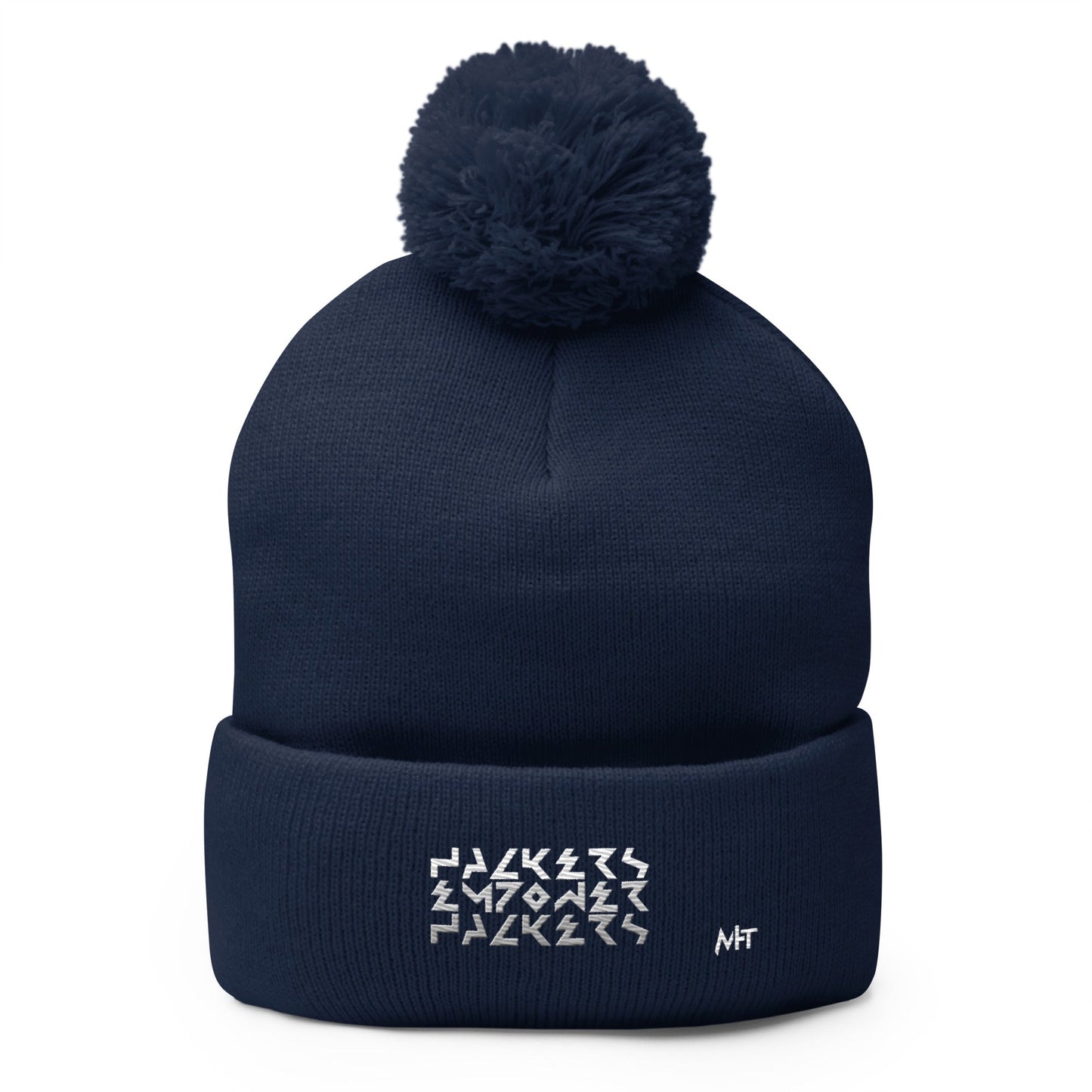 Hackers Empower Hackers V4 - Pom-Pom Beanie by DarkByteGear