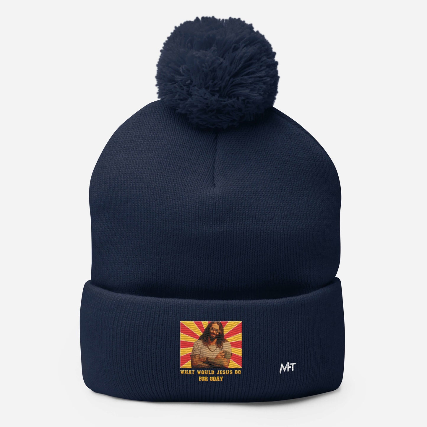 What would Jesus do for 0day v1 - Pom-Pom Beanie by DarkByteGear