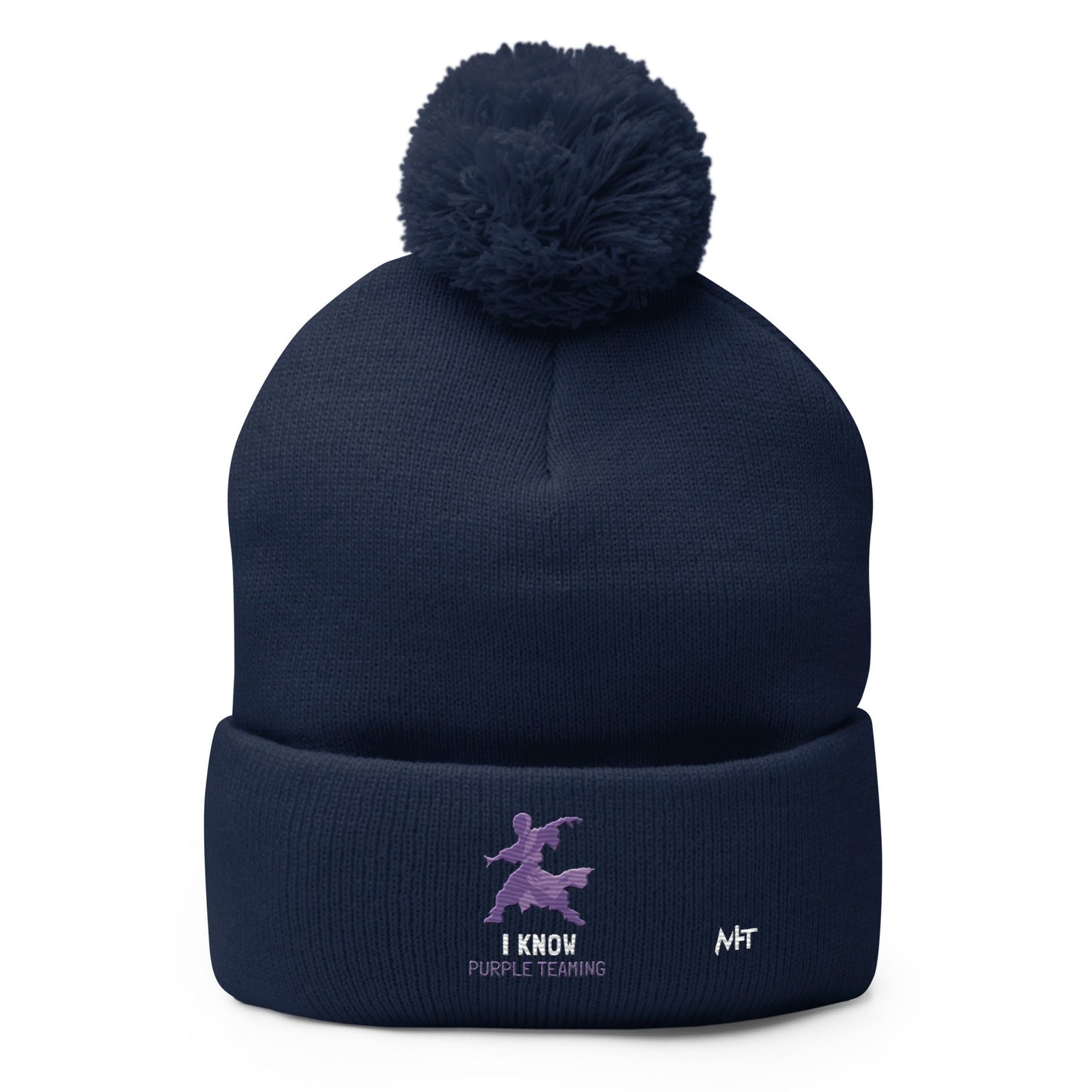 I Know Purple Teaming - Pom-Pom Beanie by DarkByteGear