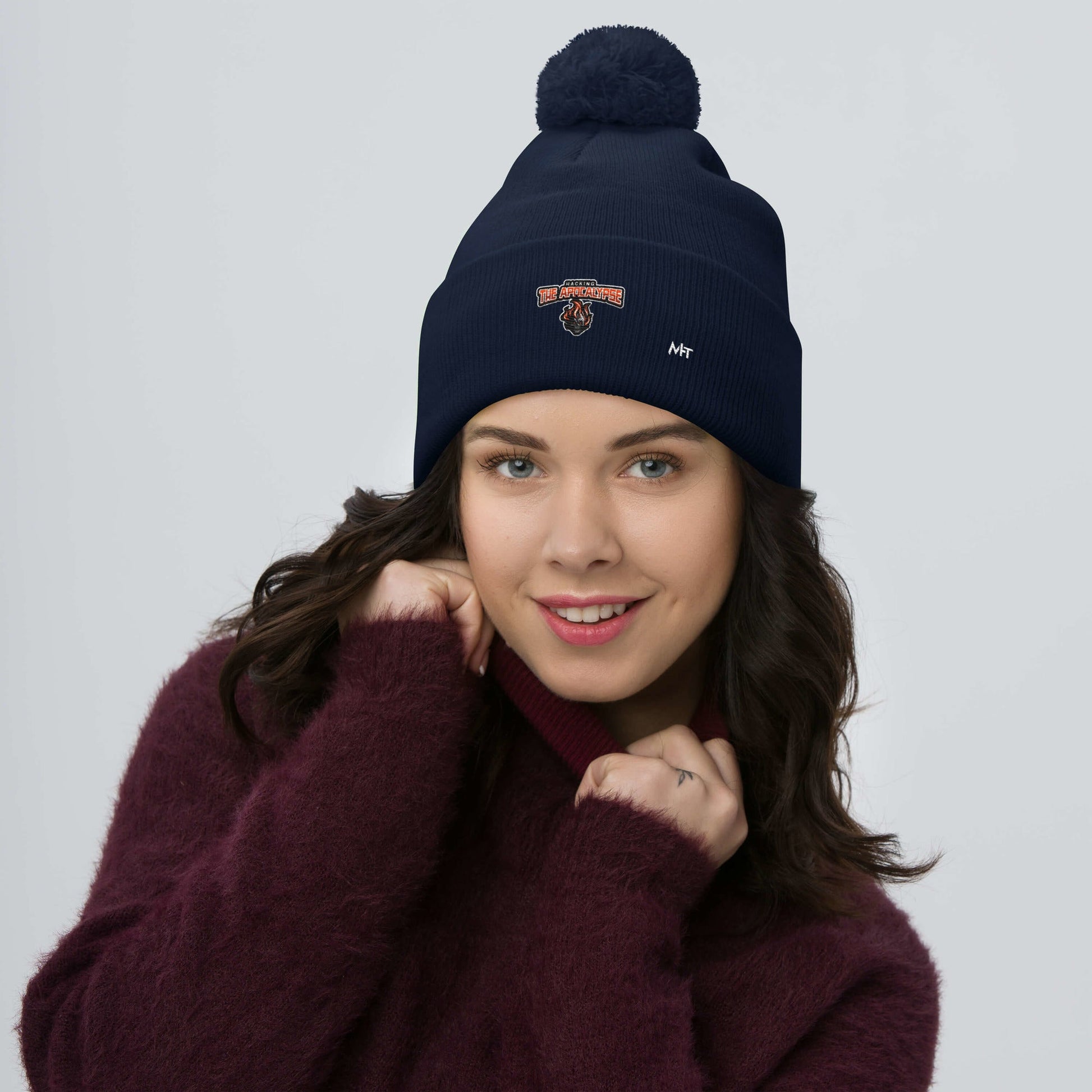 Hacking the Apocalypse V1 - Pom-Pom Beanie by DarkByteGear