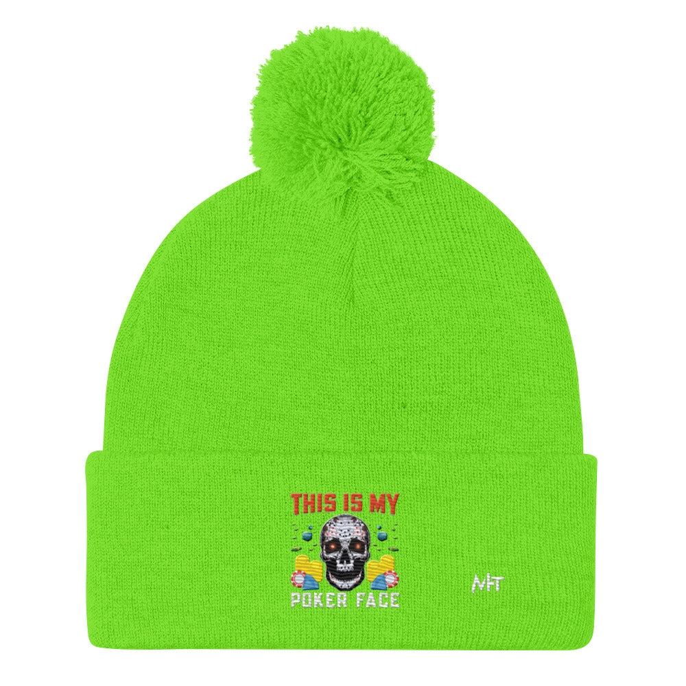 This is My Poker Face - Pom-Pom Beanie by DarkByteGear