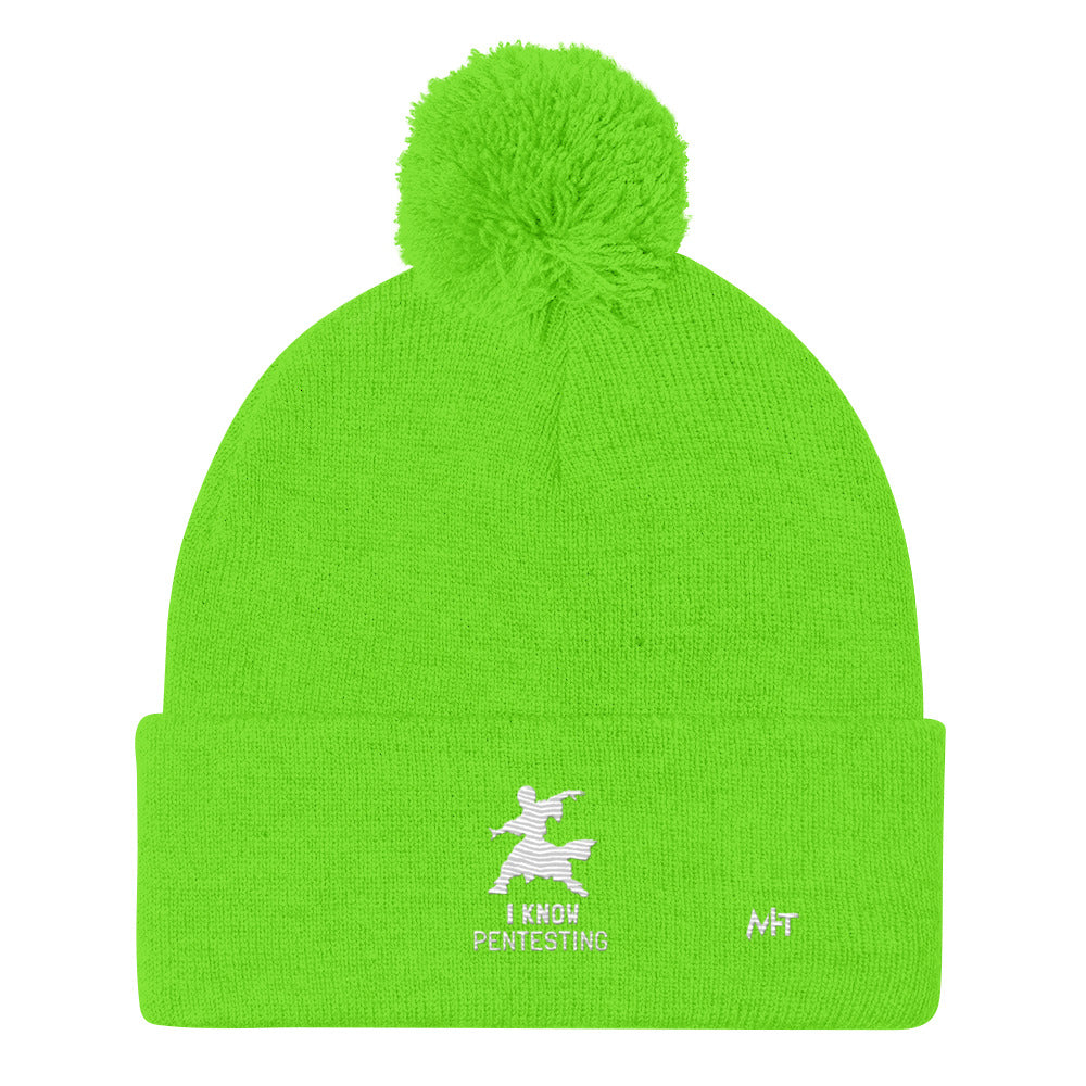 I Know Pentesting - Pom-Pom Beanie by DarkByteGear