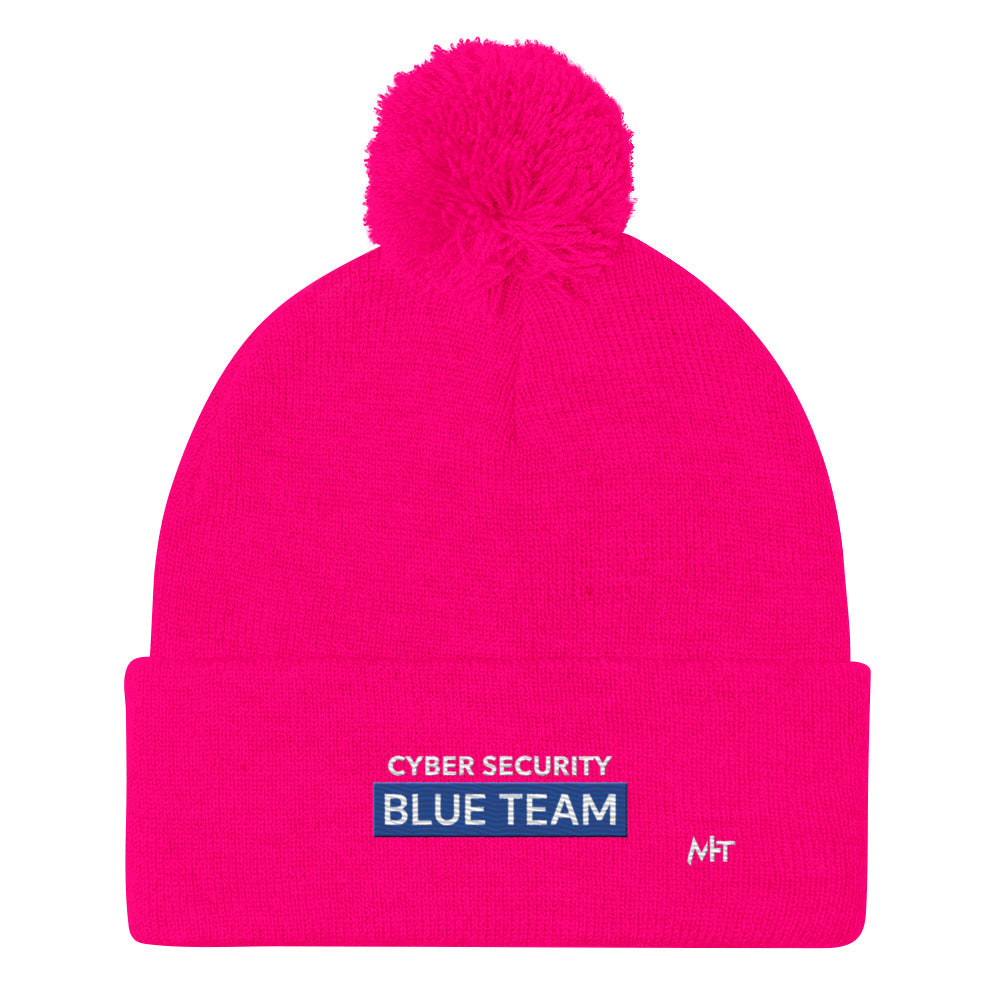 Cyber Security Blue Team V7 - Pom-Pom Beanie by DarkByteGear
