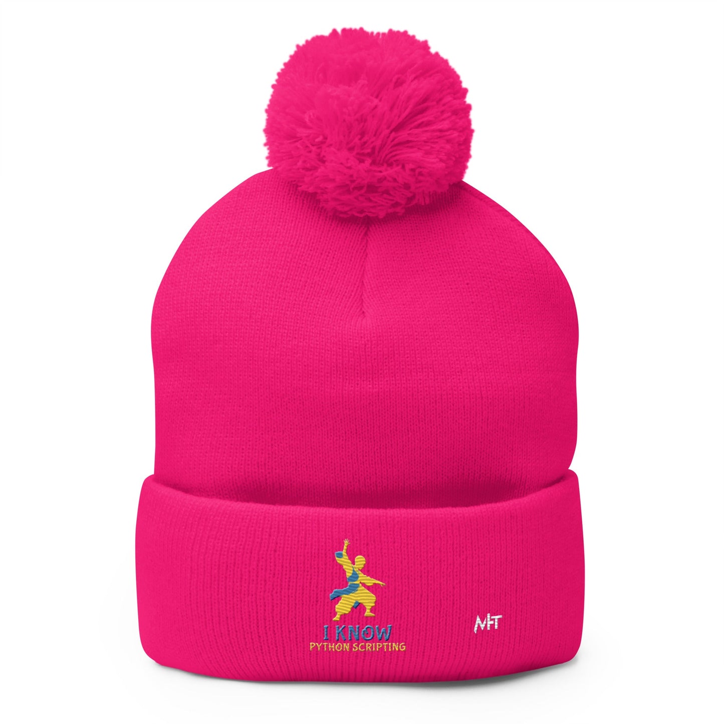 I Know Python Scripting - Pom-Pom Beanie by DarkByteGear