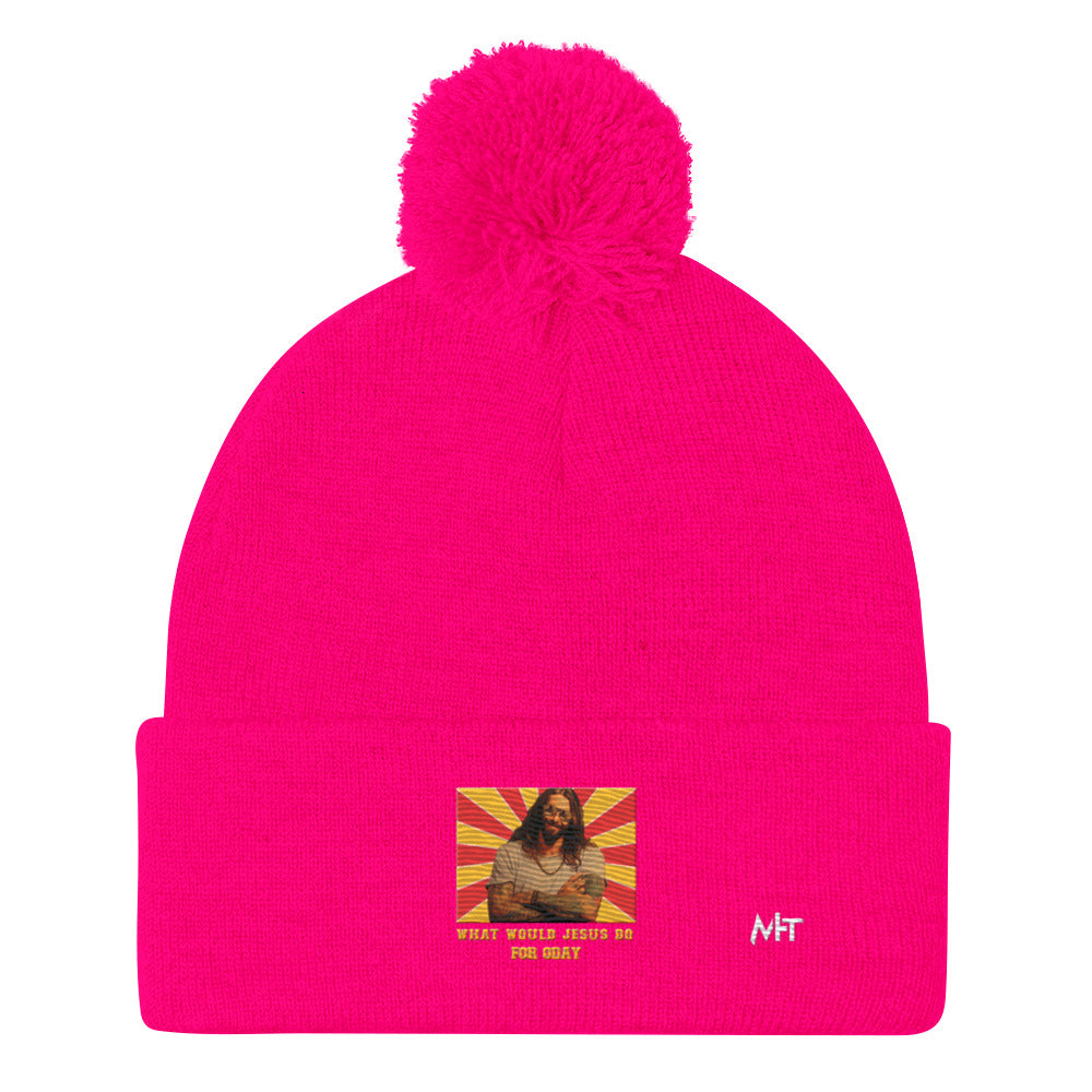 What would Jesus do for 0day v1 - Pom-Pom Beanie by DarkByteGear