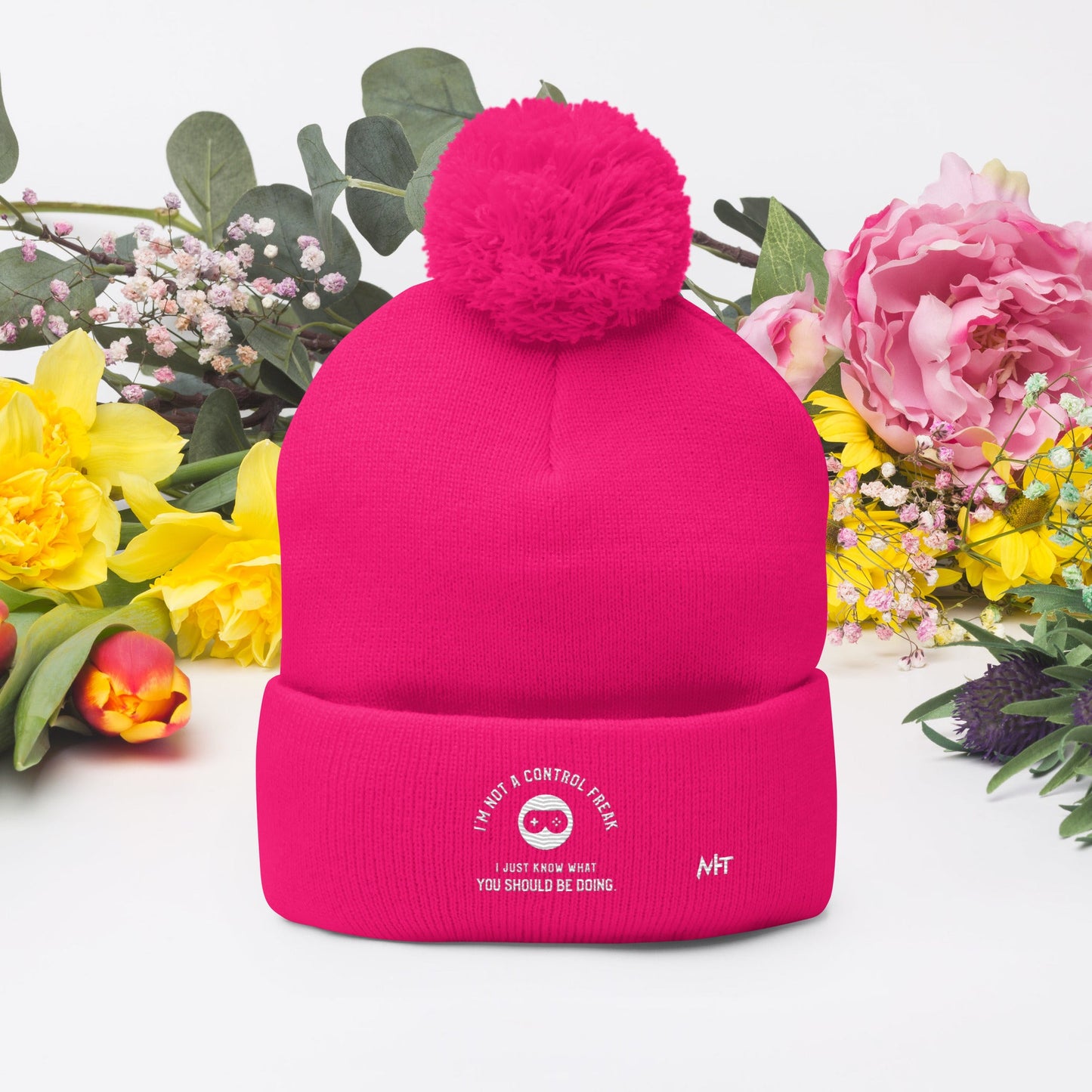 I am not a Control freak, I just Know what you should be doing - Pom-Pom Beanie by DarkByteGear