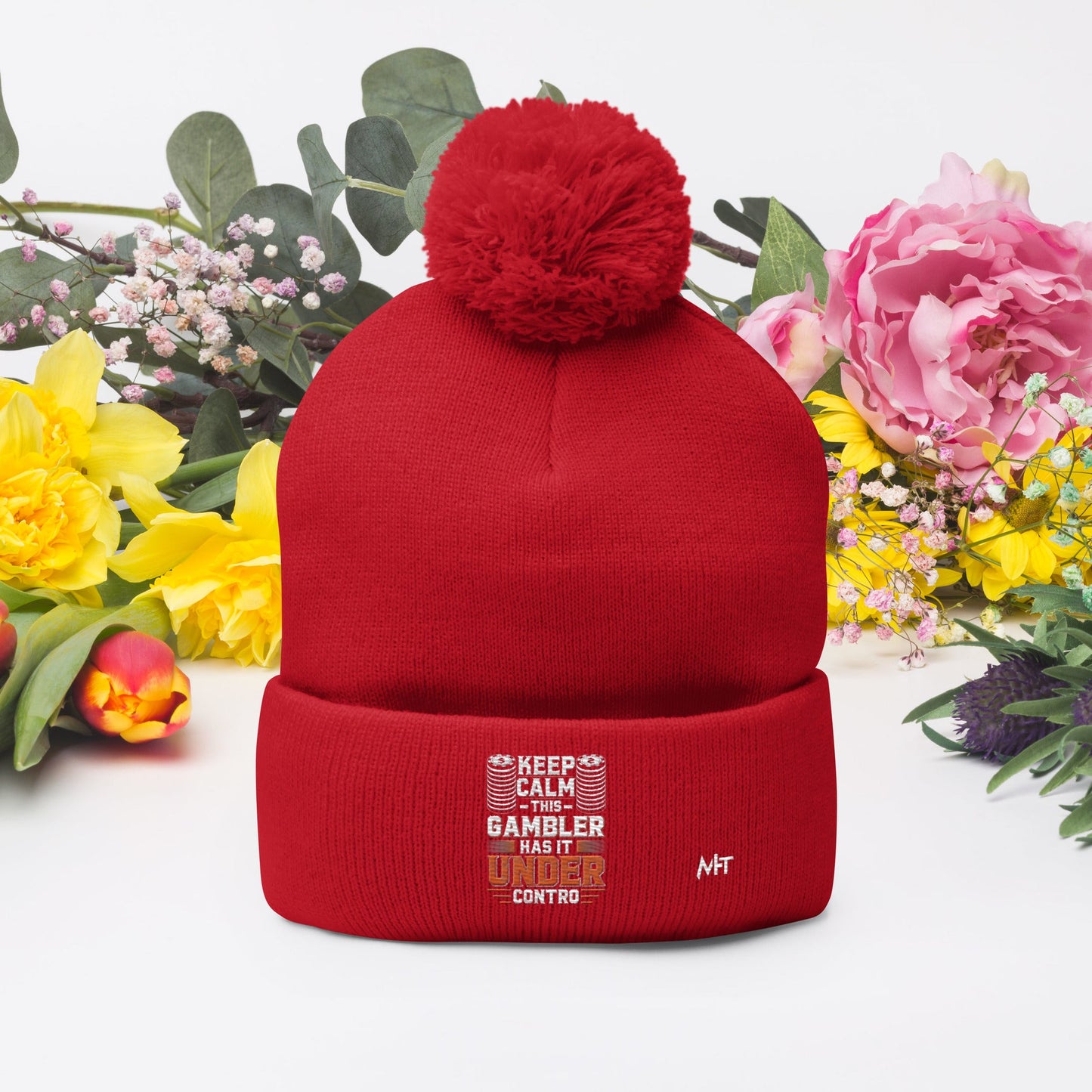 Keep Calm: This Gambler Has it under Control - Pom-Pom Beanie by DarkByteGear