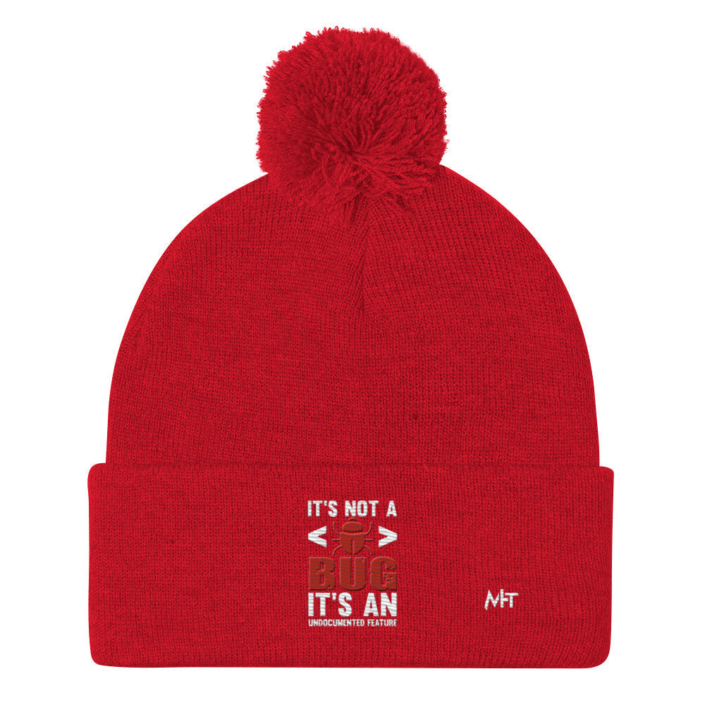 It's not a Bug; it's an Undocumented Feature - Pom-Pom Beanie by DarkByteGear