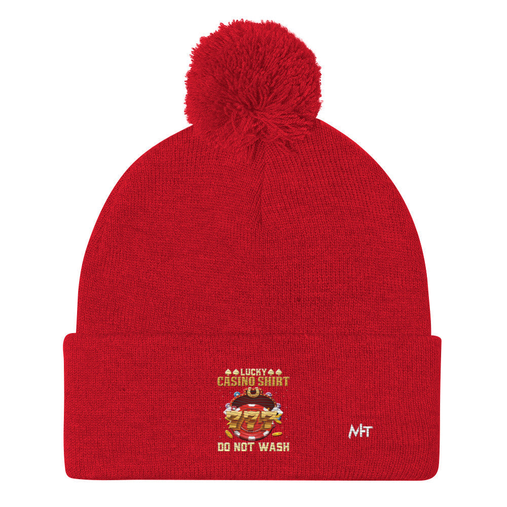 Lucky Casino Shirt Do Not Wash - Pom-Pom Beanie by DarkByteGear
