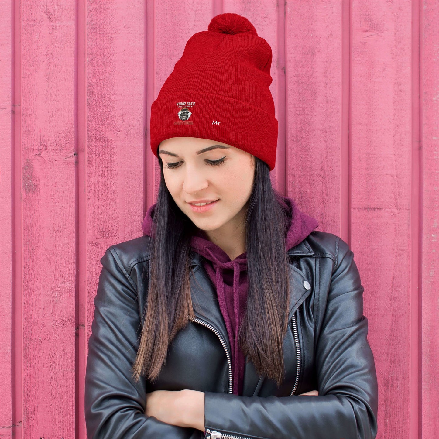 Your Face Tells me Everything - Pom-Pom Beanie by DarkByteGear