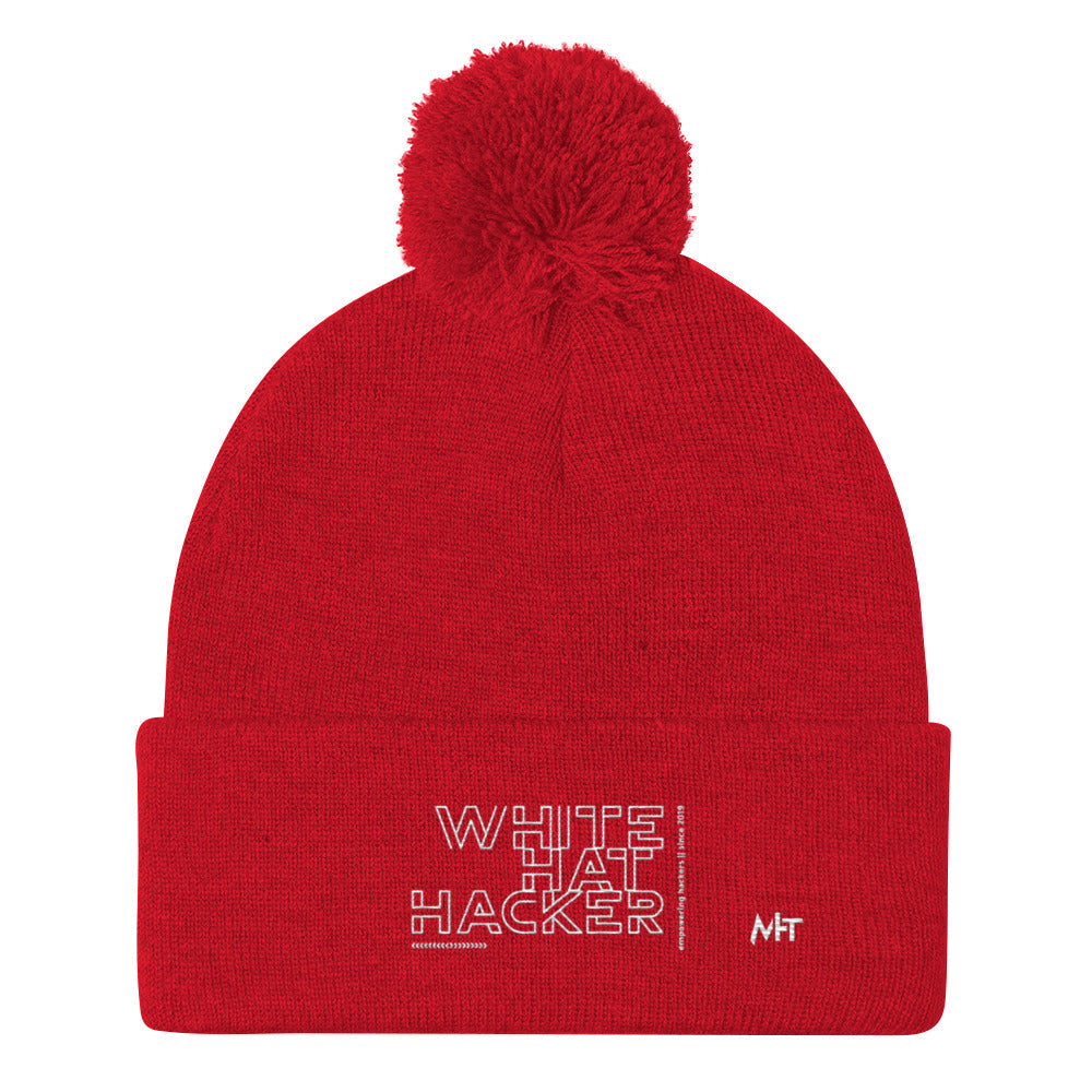 White Hat Hacker - Pom-Pom Beanie by DarkByteGear