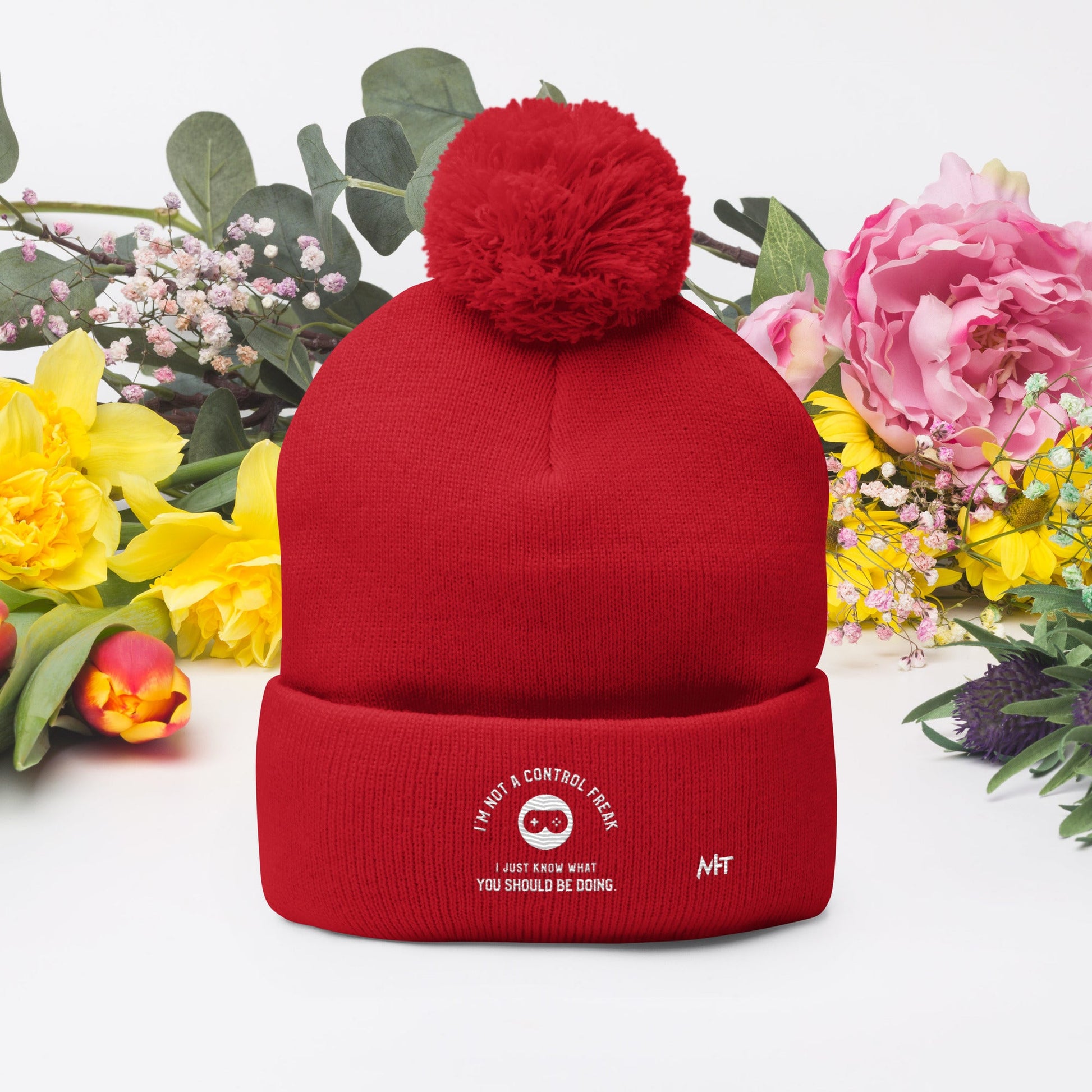 I am not a Control freak, I just Know what you should be doing - Pom-Pom Beanie by DarkByteGear