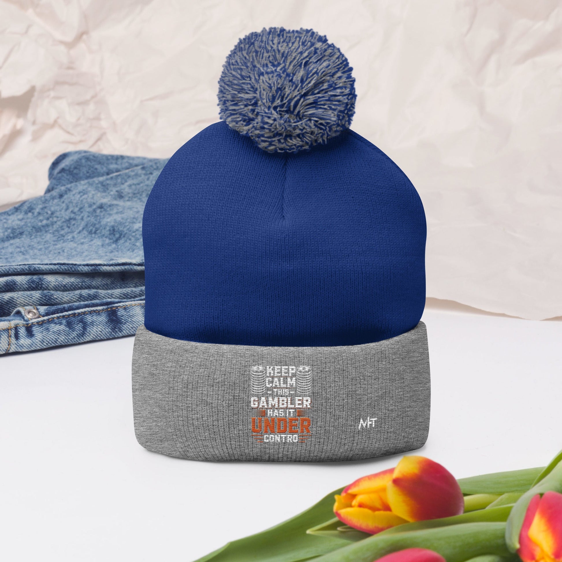 Keep Calm: This Gambler Has it under Control - Pom-Pom Beanie by DarkByteGear