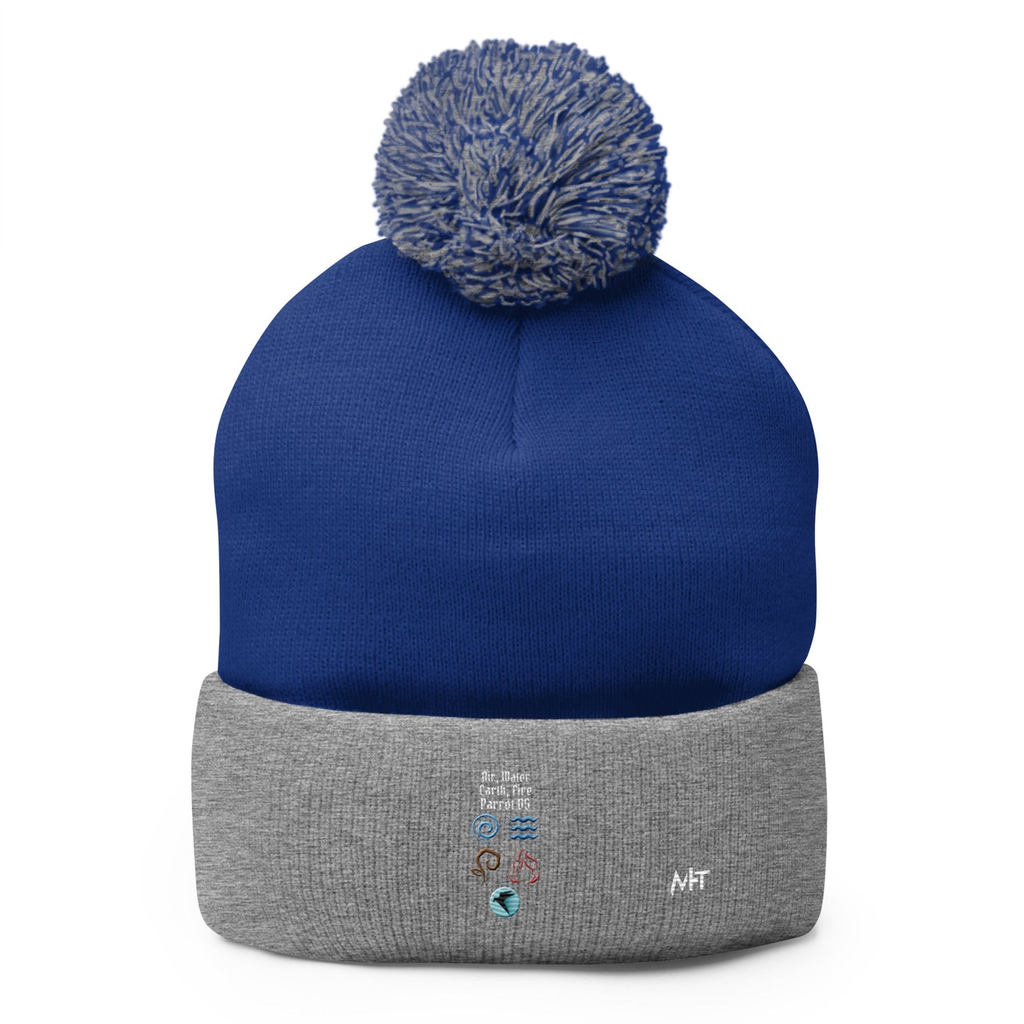 Air, Water, Earth, Fire, Parrot OS - Pom-Pom Beanie by DarkByteGear