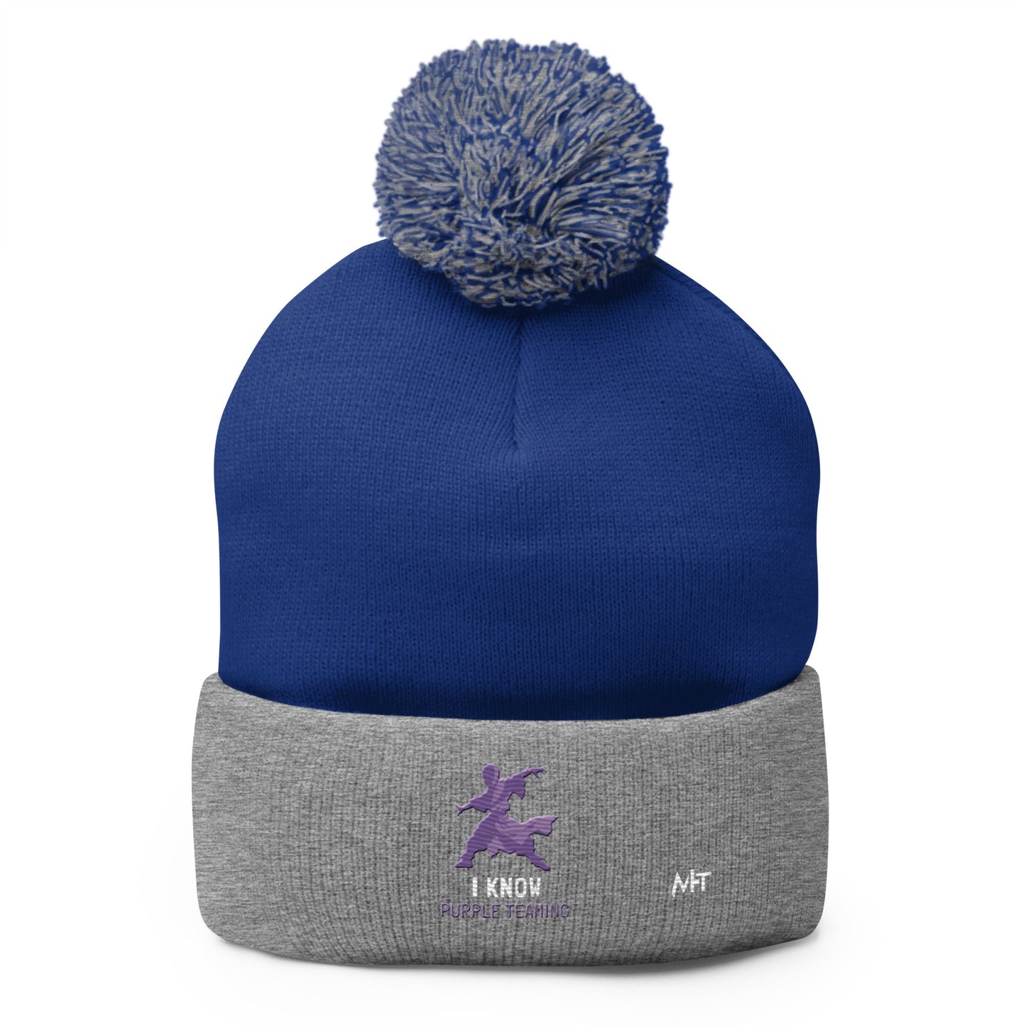 I Know Purple Teaming - Pom-Pom Beanie by DarkByteGear