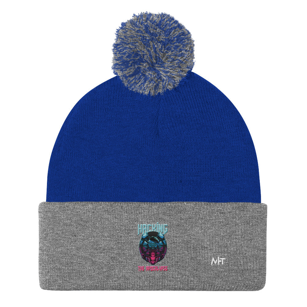 Hacking the apocalypse V2 - Pom-Pom Beanie by DarkByteGear