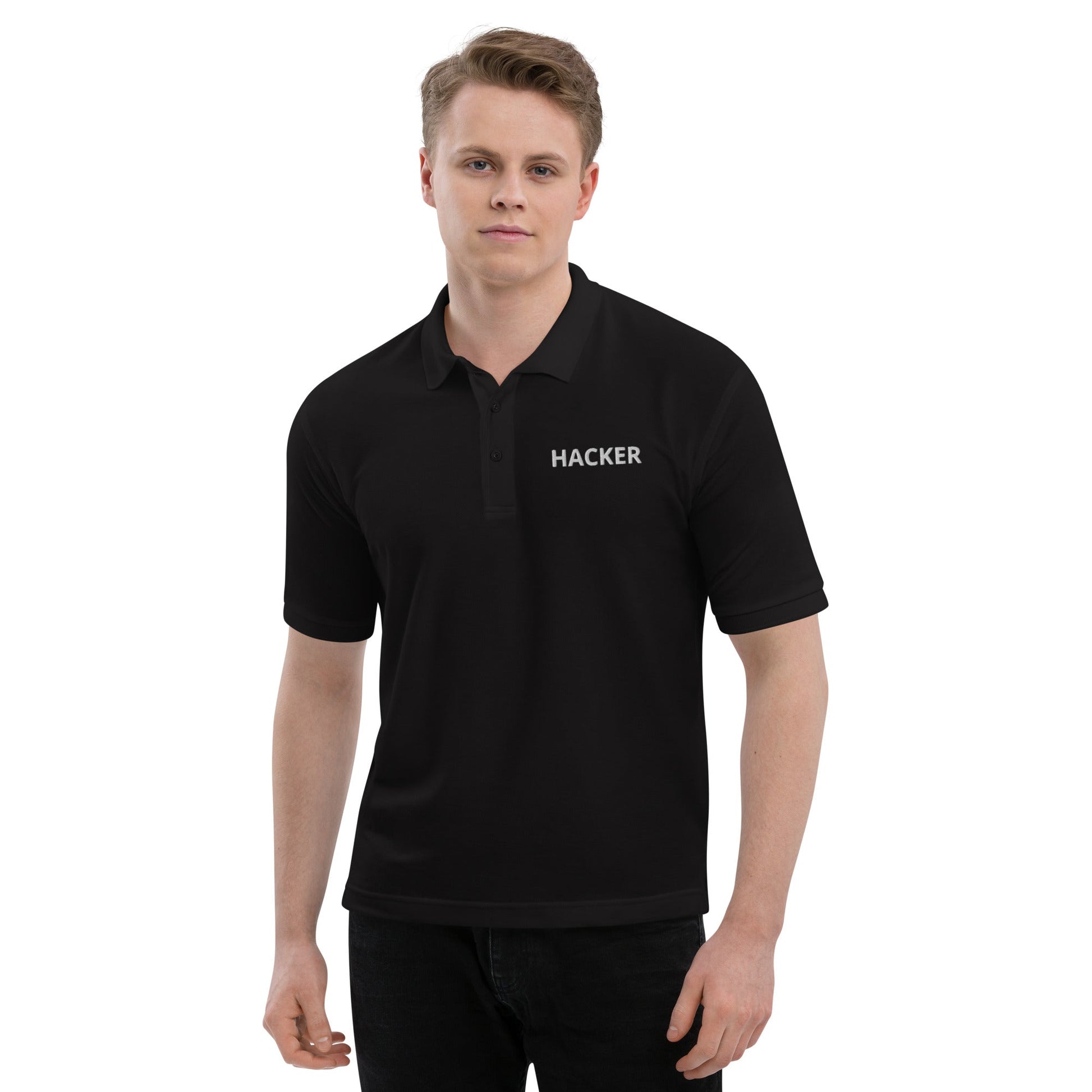 Hacker - Men's Premium Polo by DarkByteGear