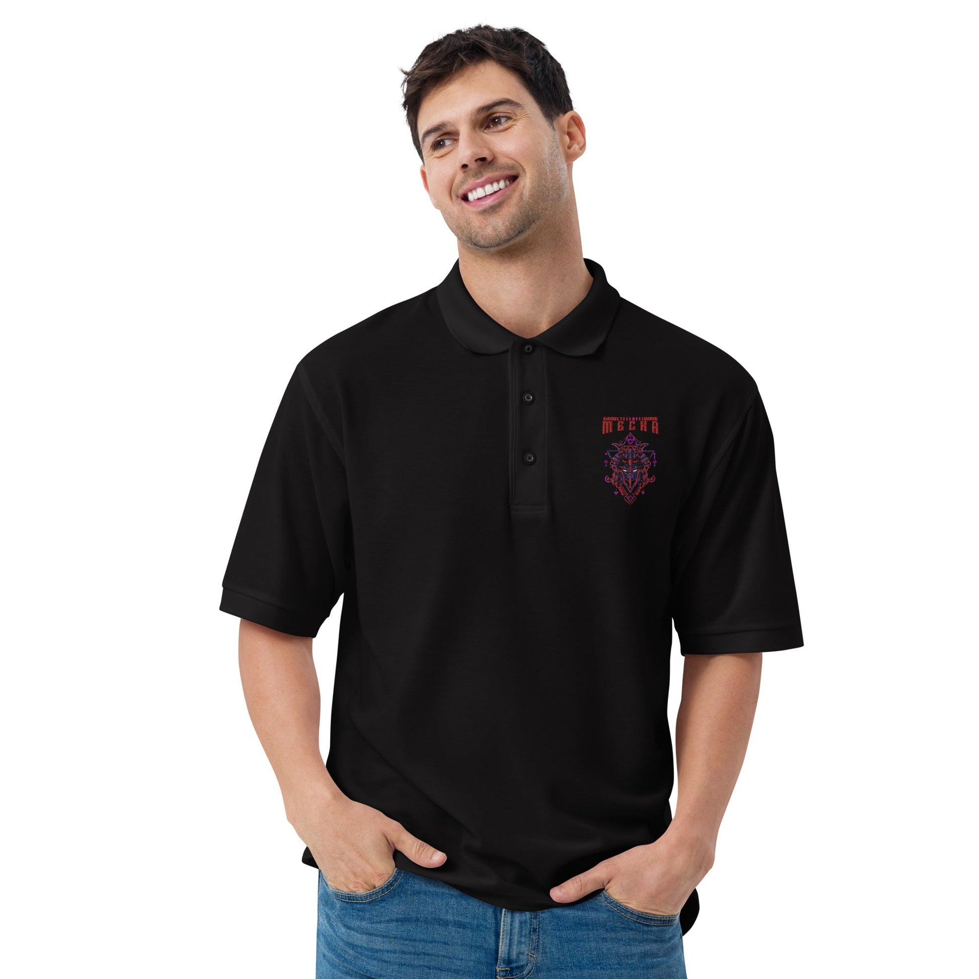 CyberWare Mecha - Men's Premium Polo by DarkByteGear