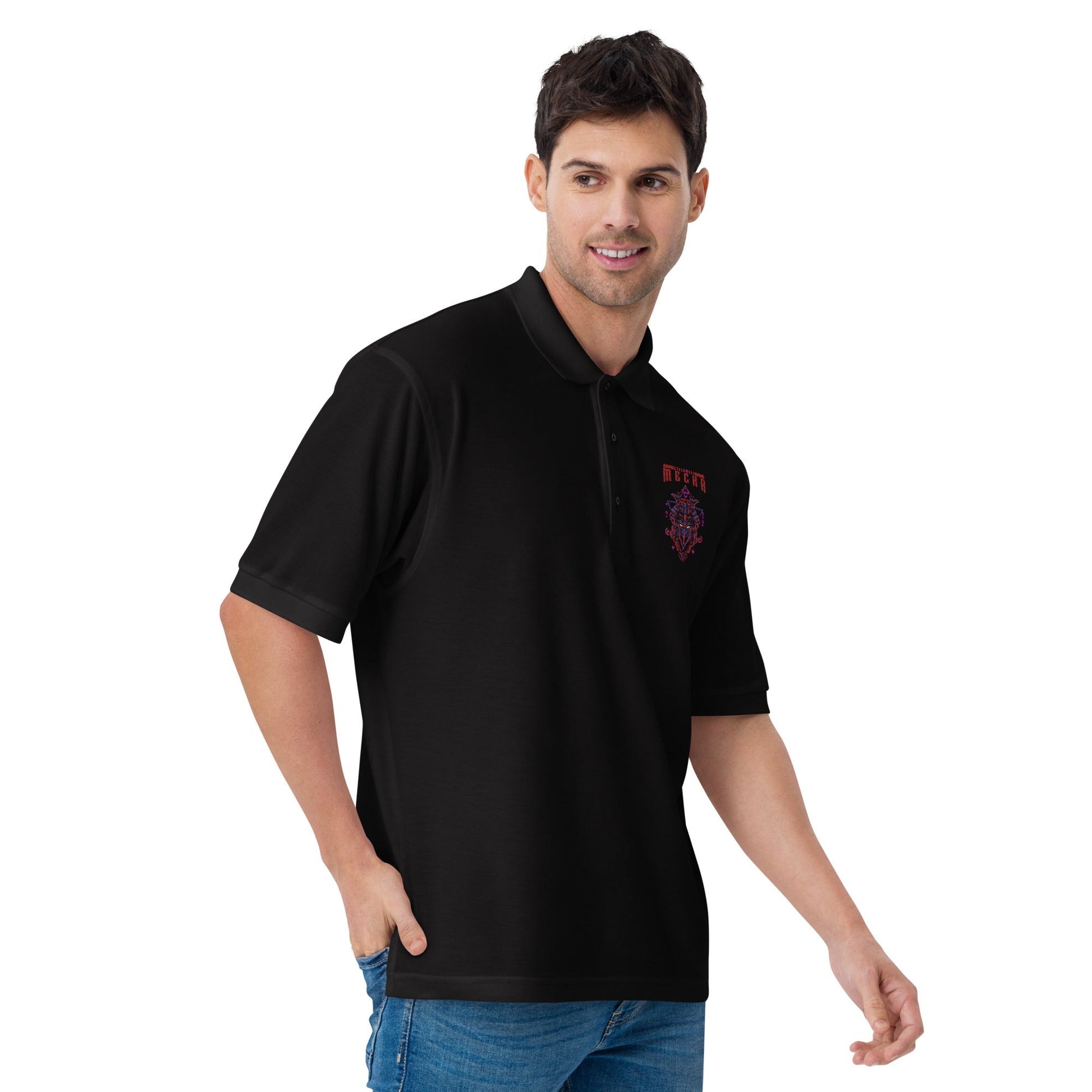 CyberWare Mecha - Men's Premium Polo by DarkByteGear