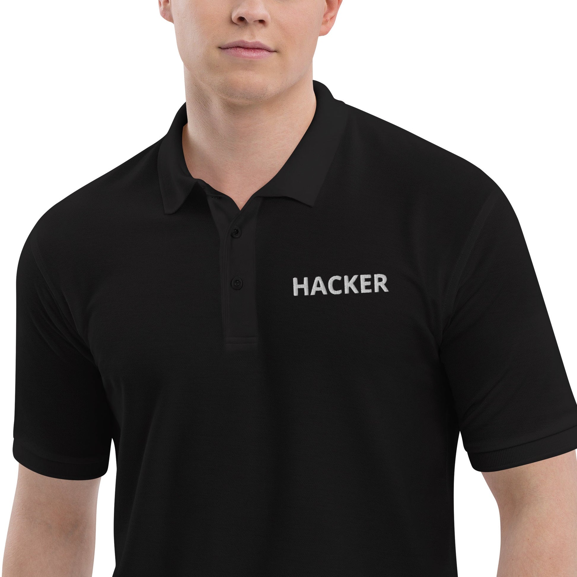 Hacker - Men's Premium Polo by DarkByteGear