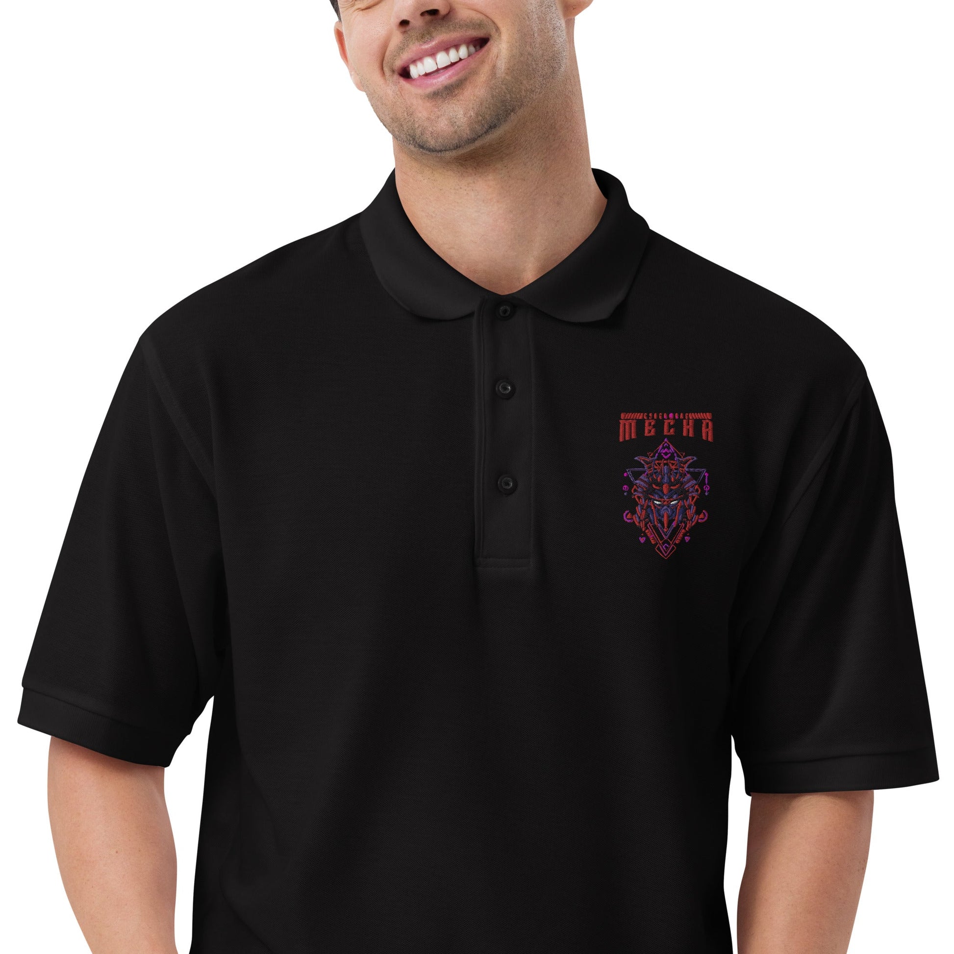 CyberWare Mecha - Men's Premium Polo by DarkByteGear