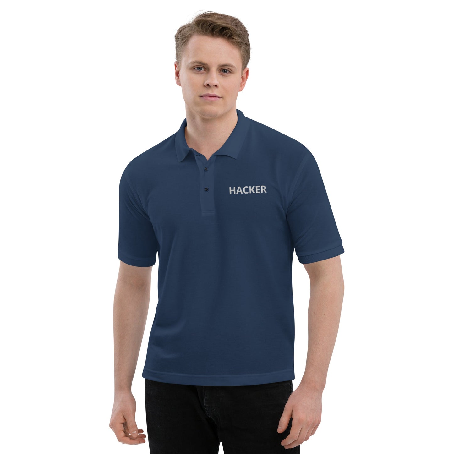 Hacker - Men's Premium Polo by DarkByteGear