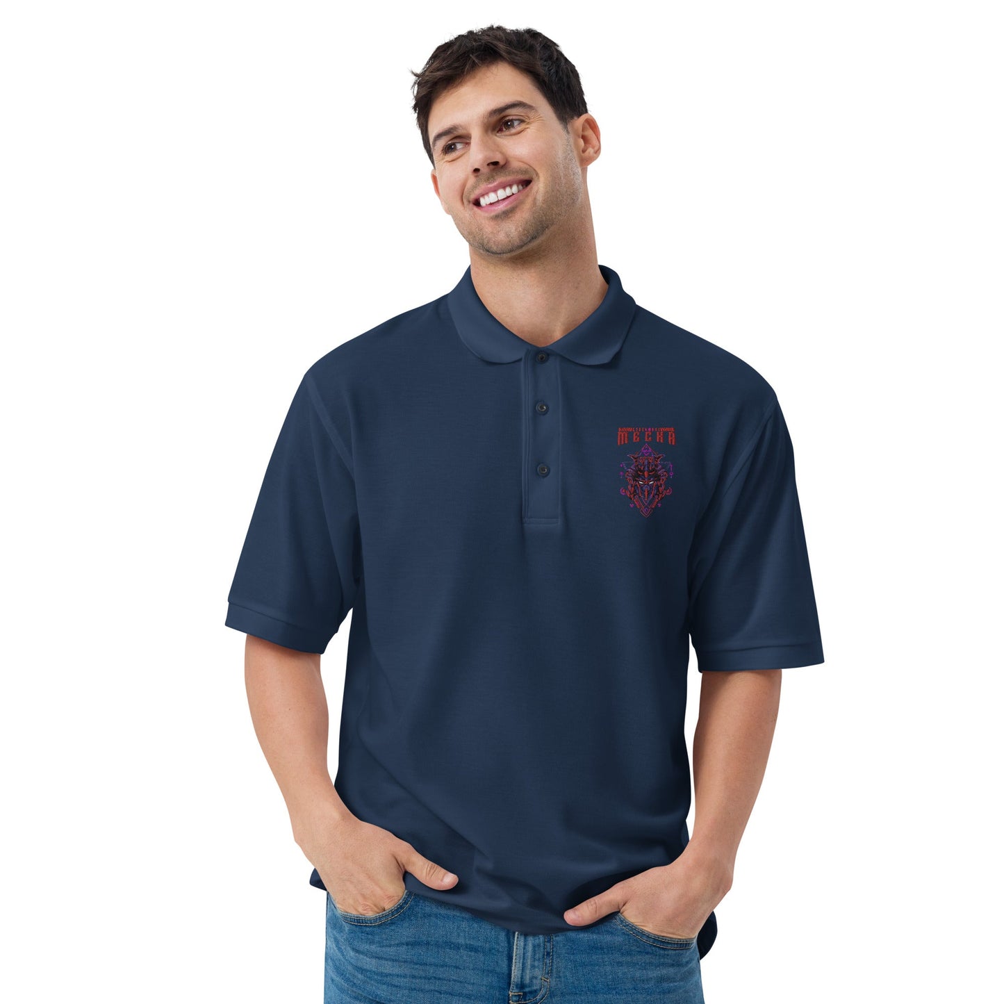 CyberWare Mecha - Men's Premium Polo by DarkByteGear