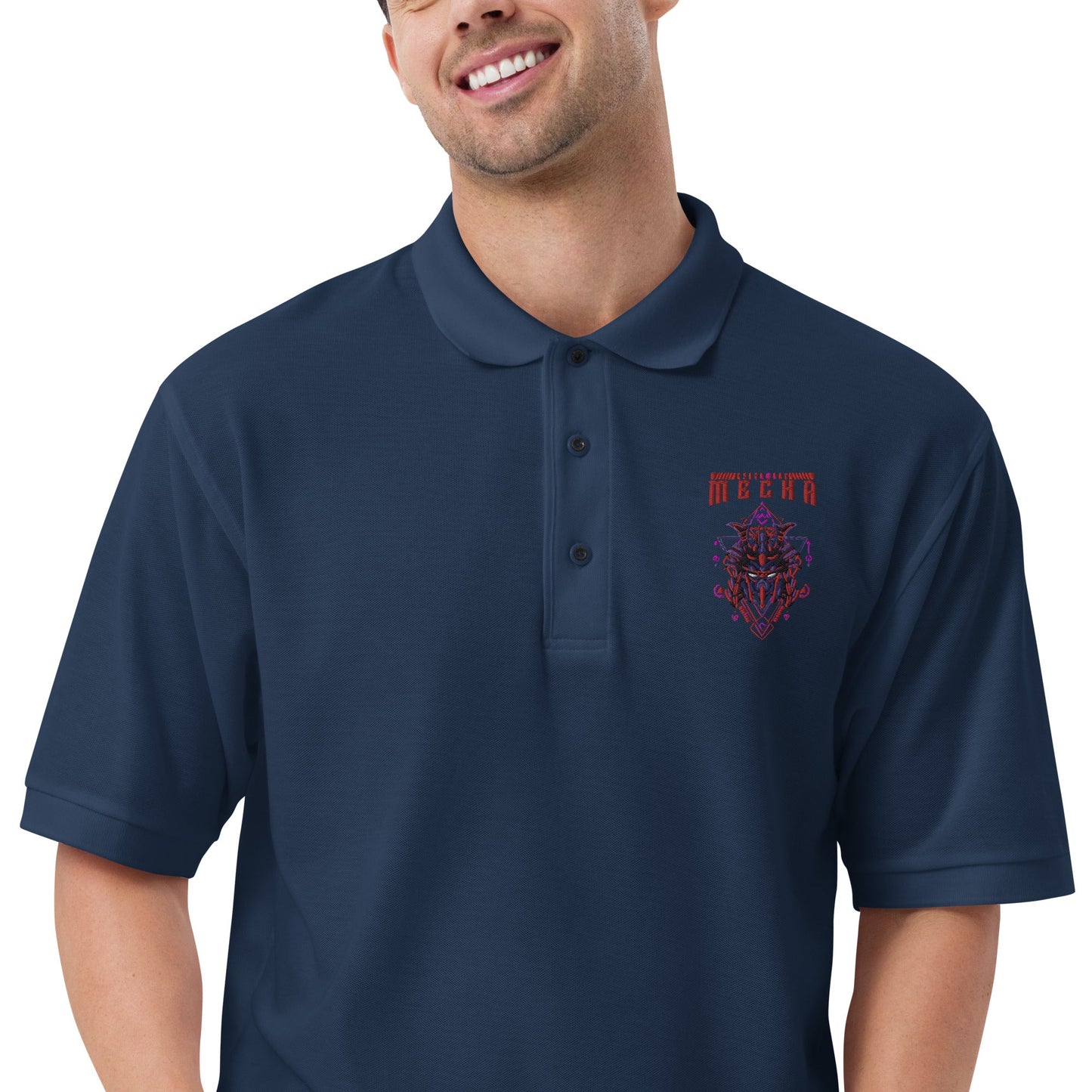 CyberWare Mecha - Men's Premium Polo by DarkByteGear