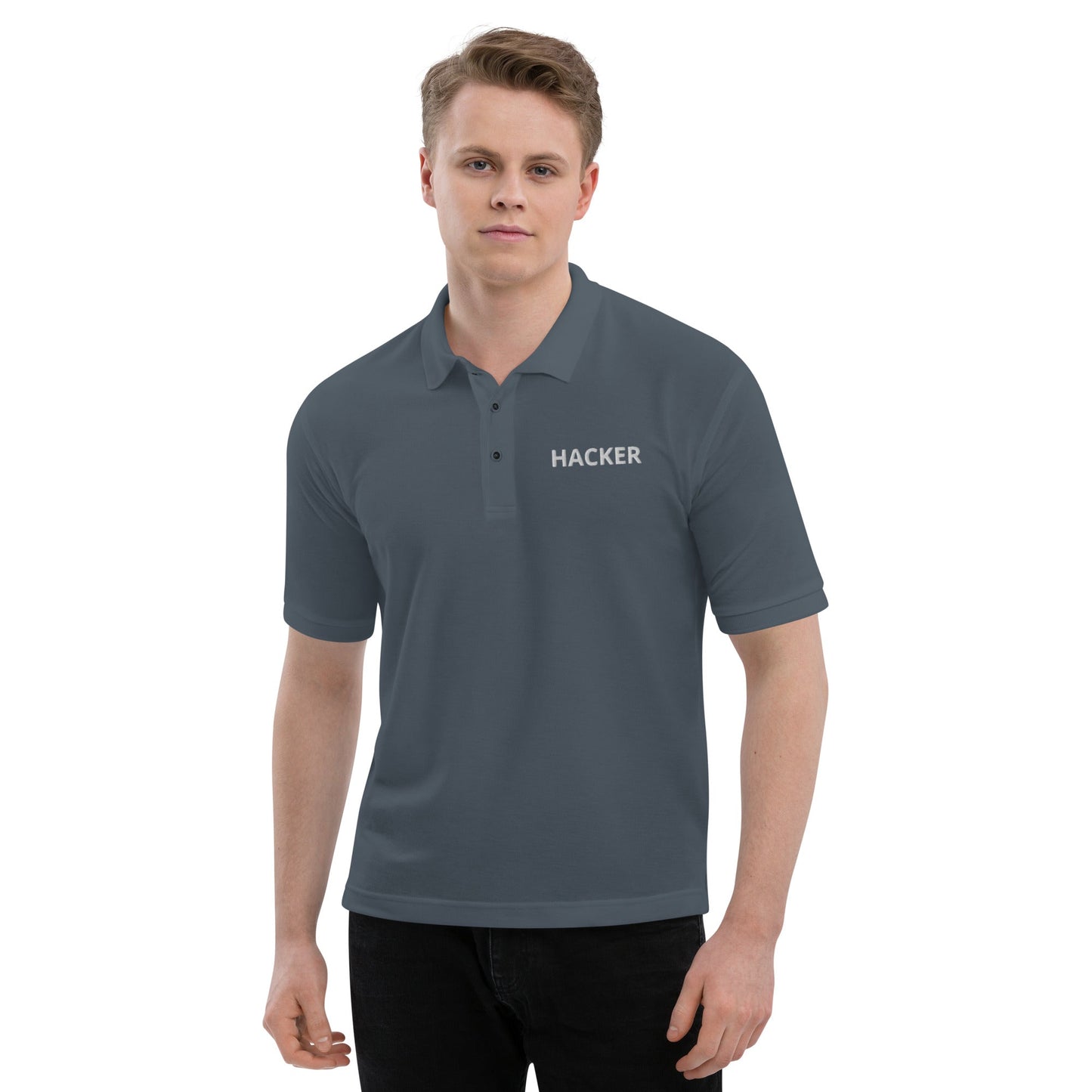 Hacker - Men's Premium Polo by DarkByteGear