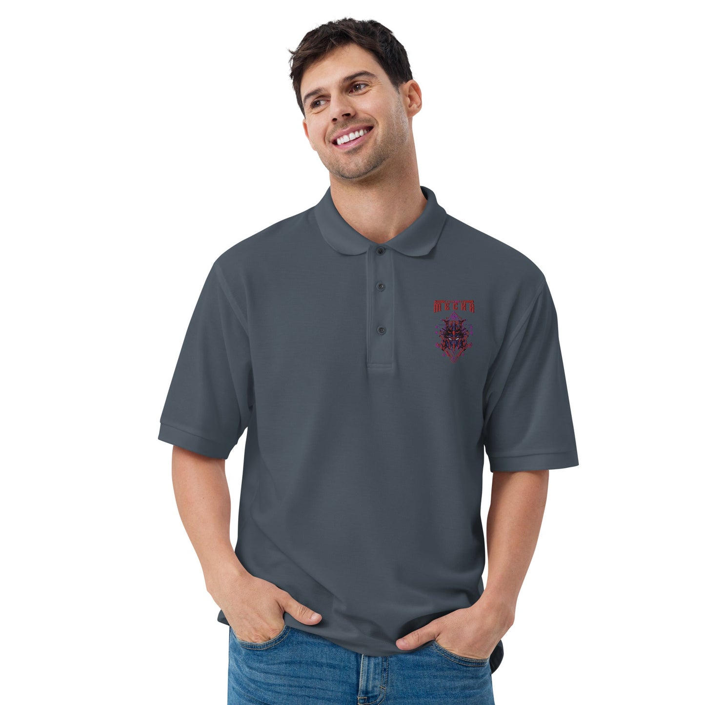 CyberWare Mecha - Men's Premium Polo by DarkByteGear