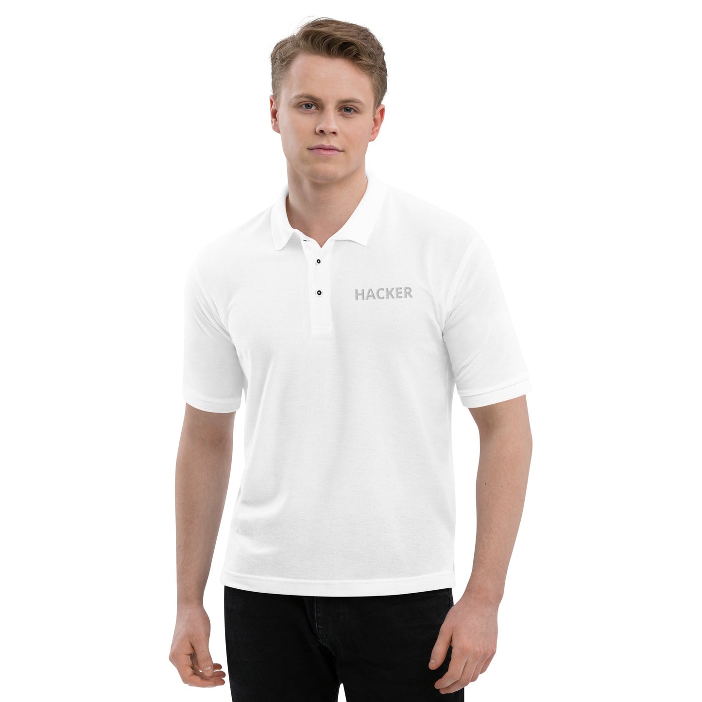 Hacker - Men's Premium Polo by DarkByteGear