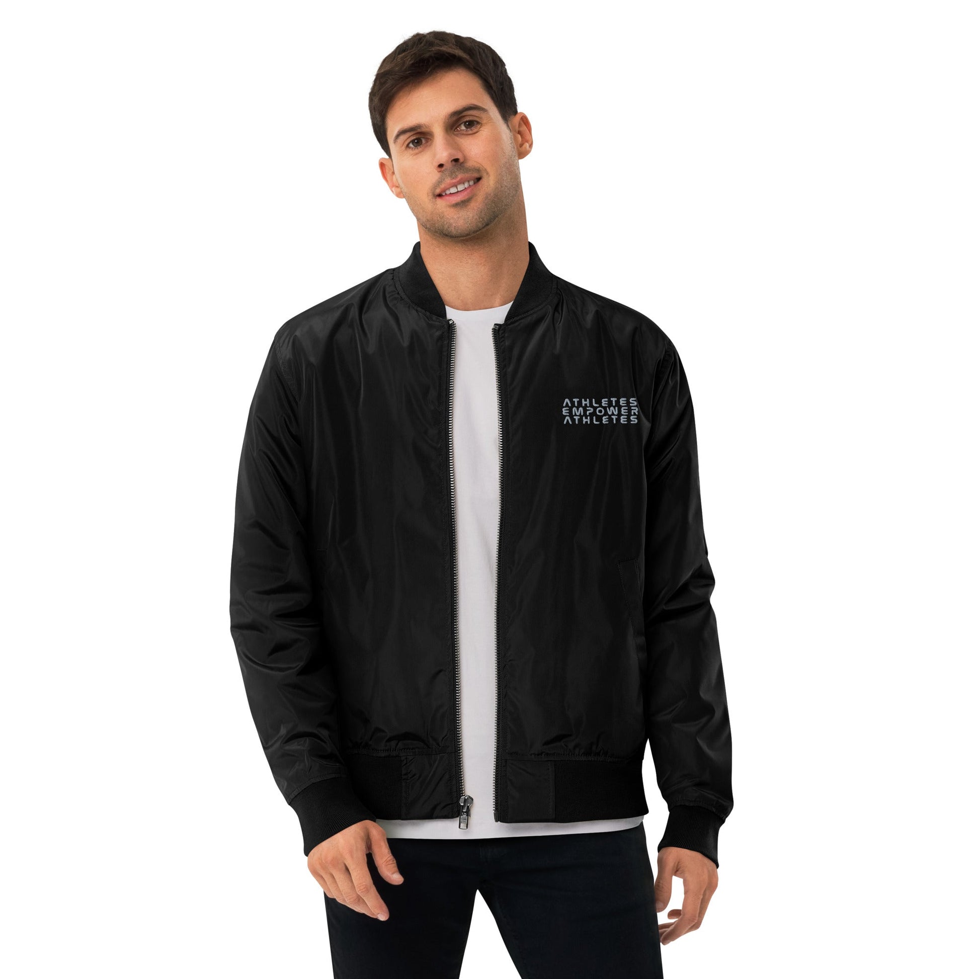 Athletes Empower Athletes - Premium recycled bomber jacket by DarkByteGear