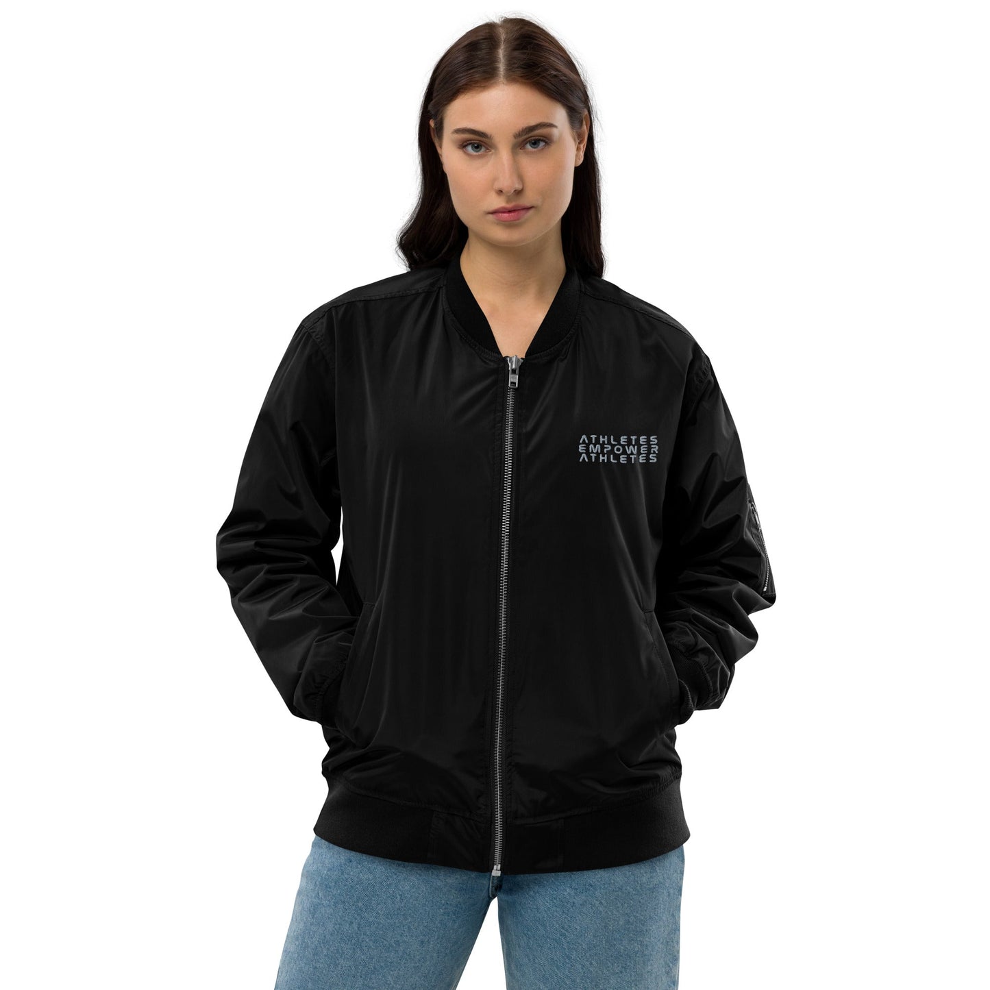 Athletes Empower Athletes - Premium recycled bomber jacket by DarkByteGear
