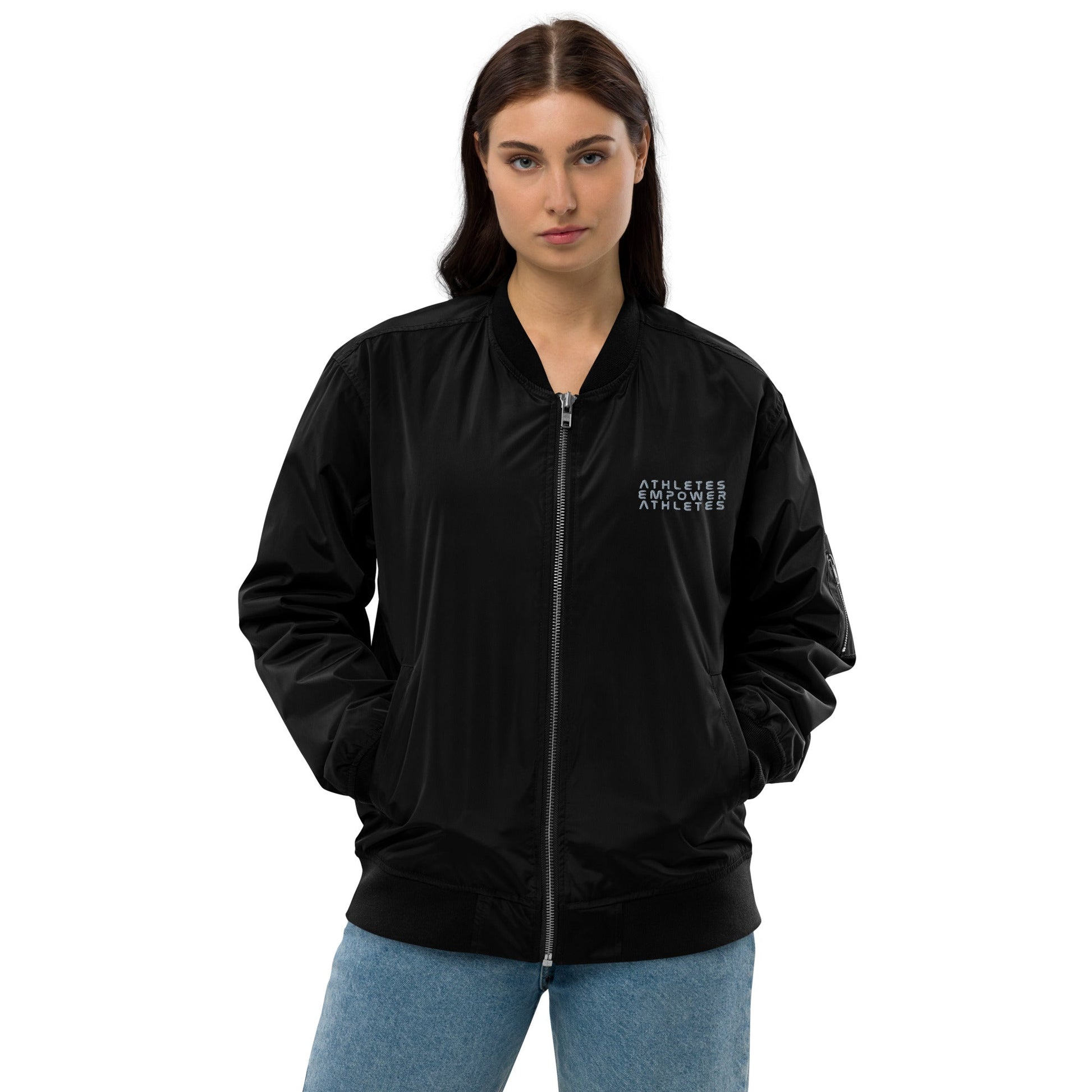 Athletes Empower Athletes - Premium recycled bomber jacket by DarkByteGear